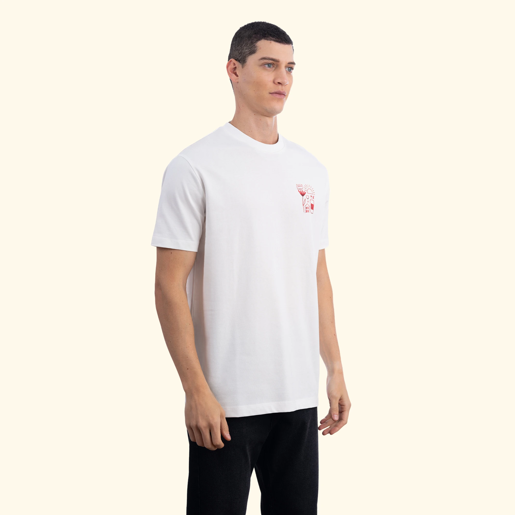 Crown Regular Ekru T-Shirt