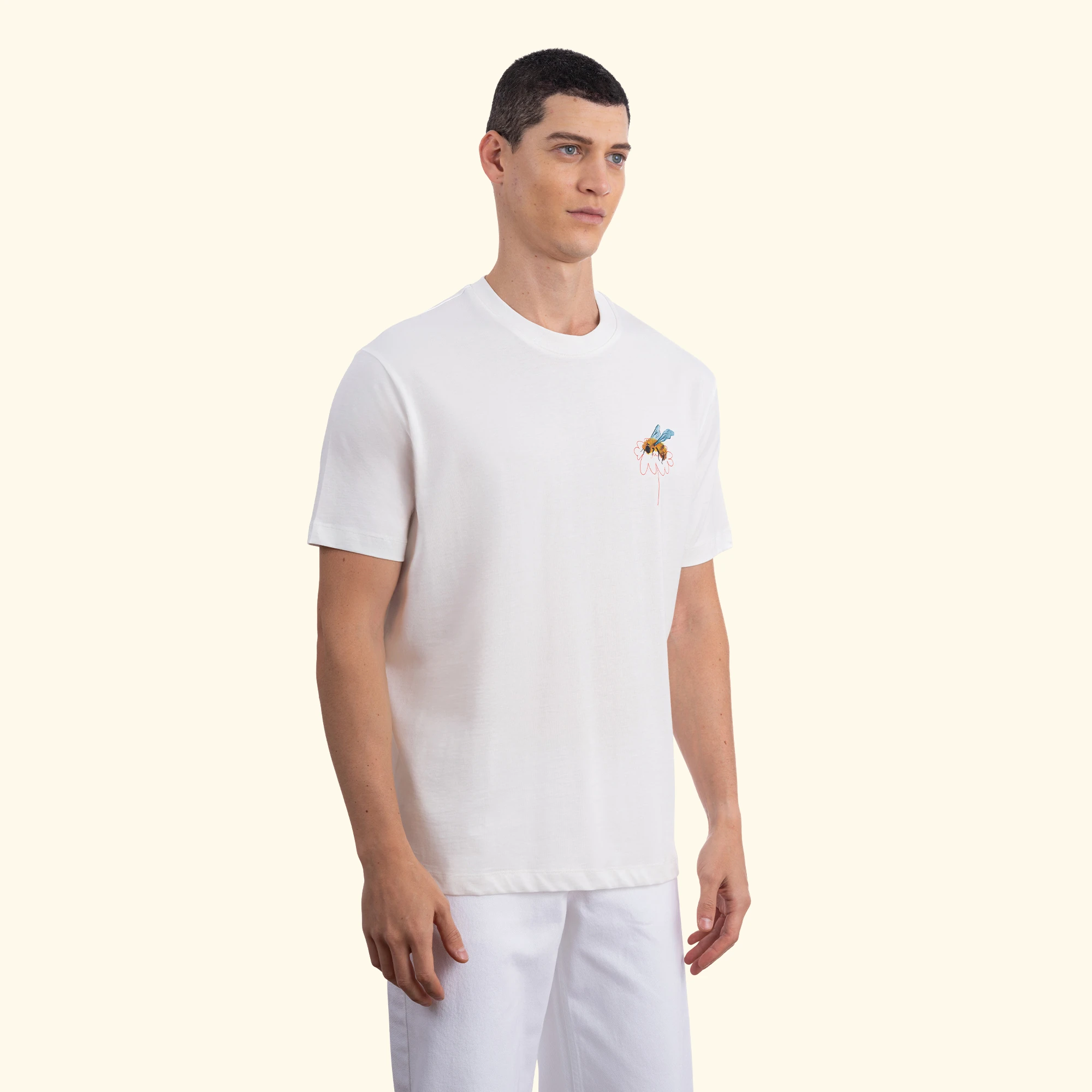 Bee Regular Ekru T-Shirt