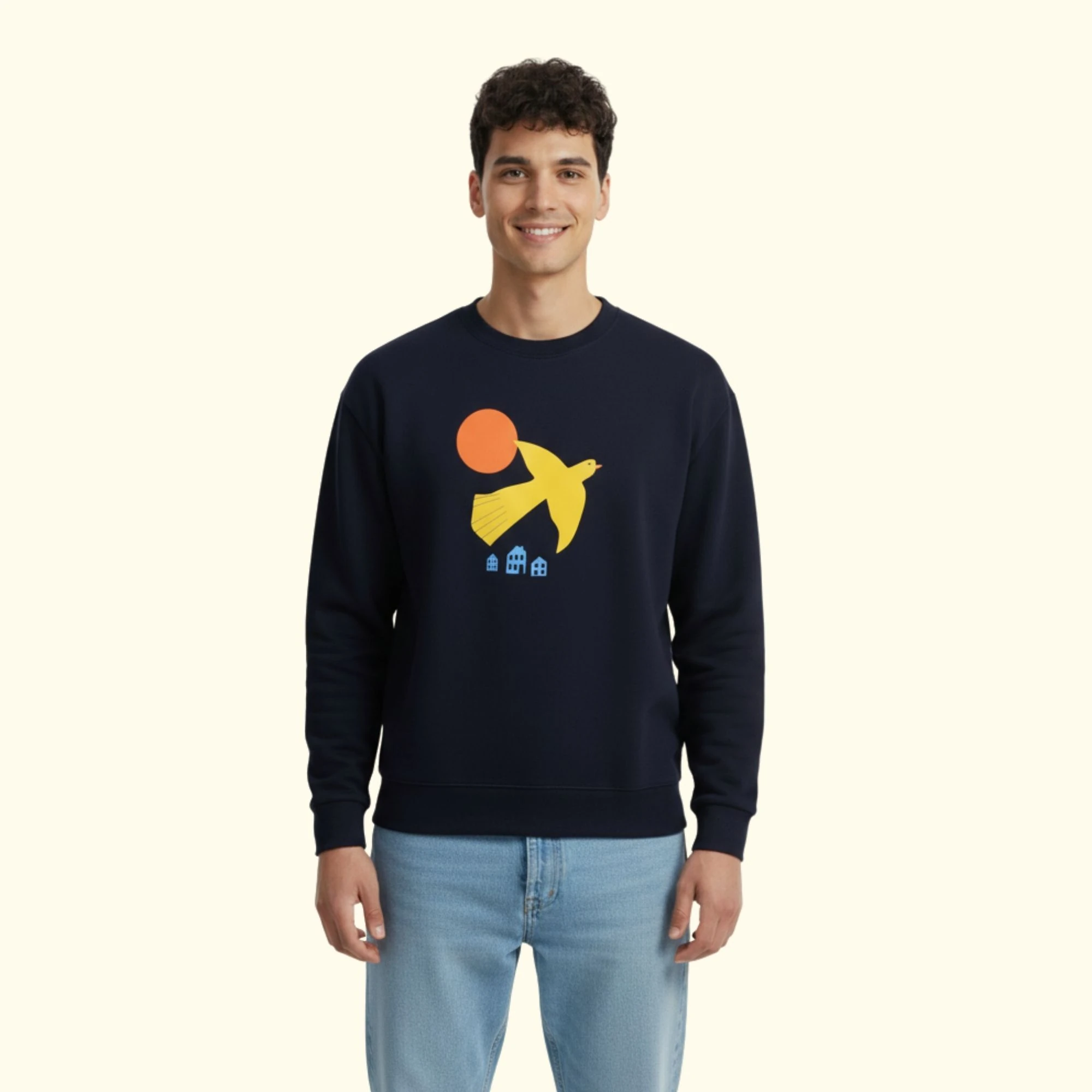 Yellow Bird Lacivert Sweatshirt