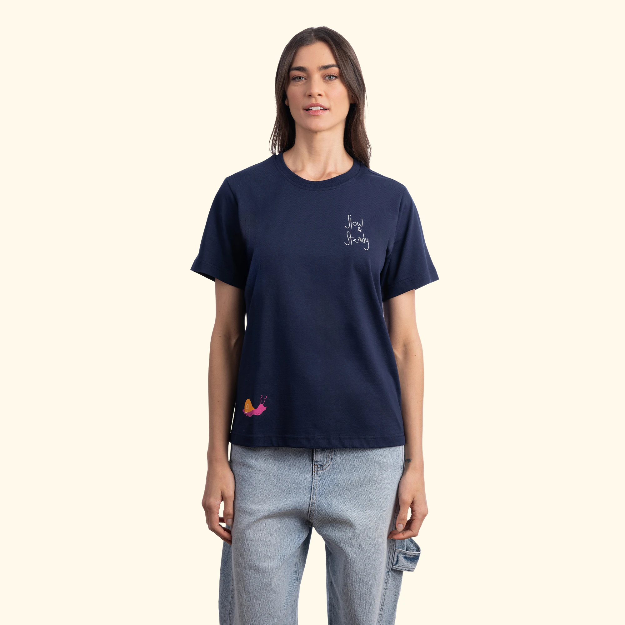 Snail Regular Lacivert T-Shirt