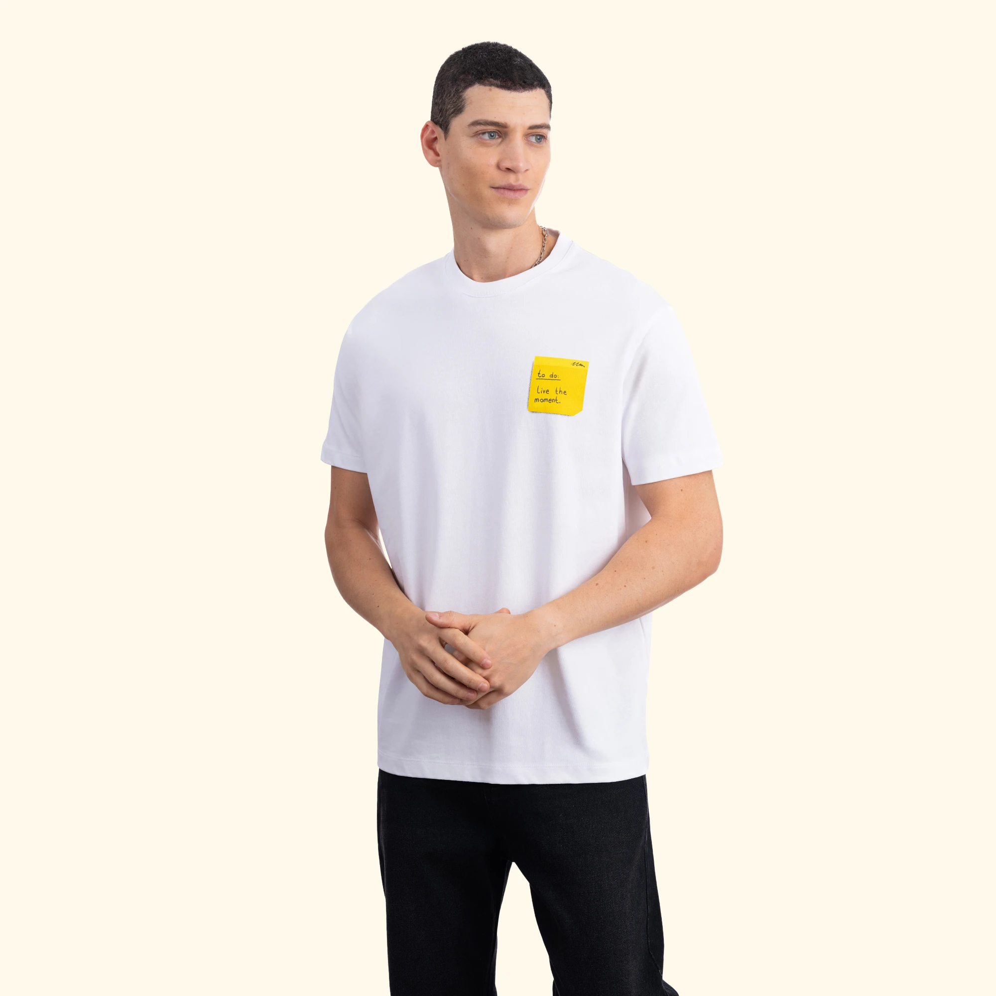 Post-İt Regular Beyaz T-Shirt