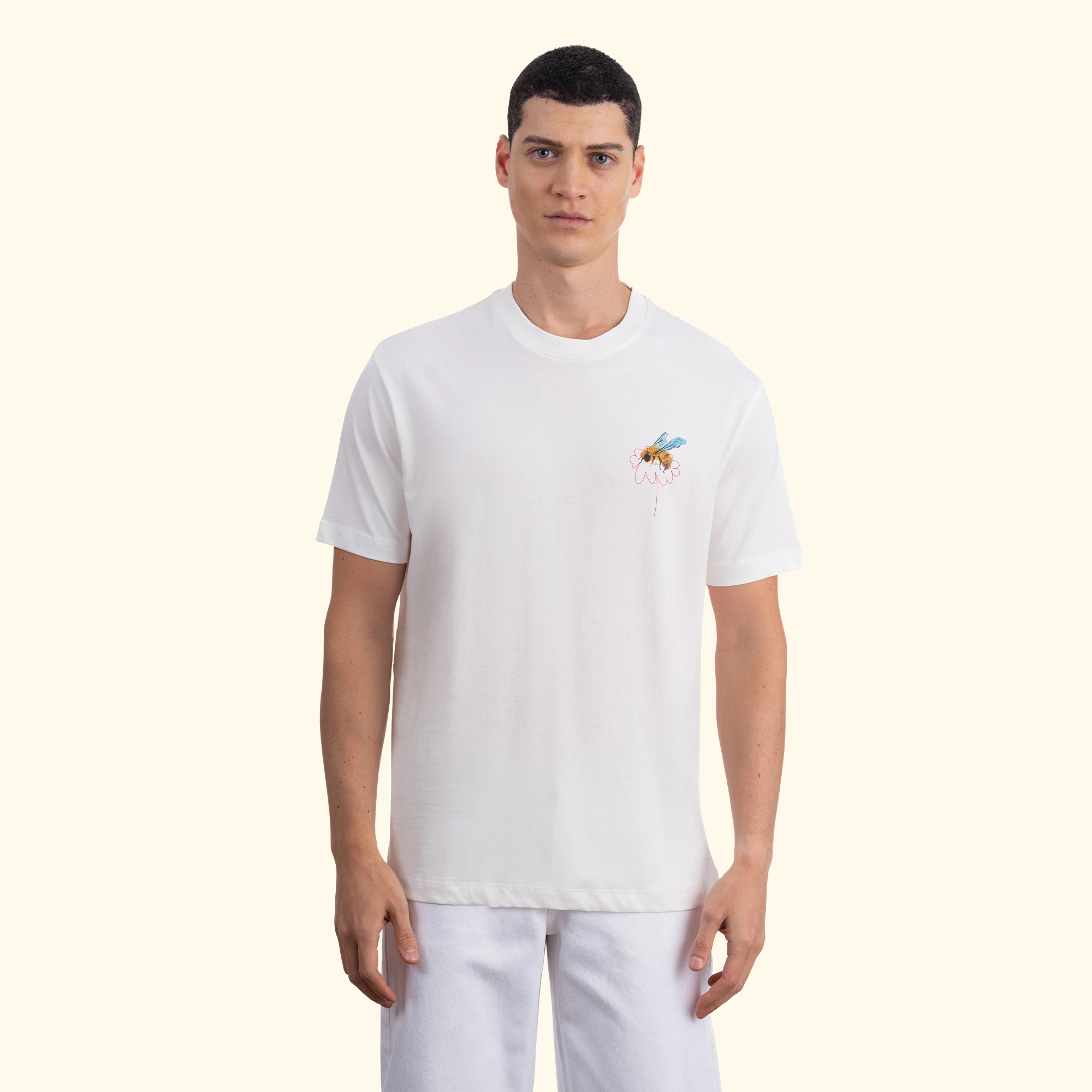 Bee Regular Ekru T-Shirt