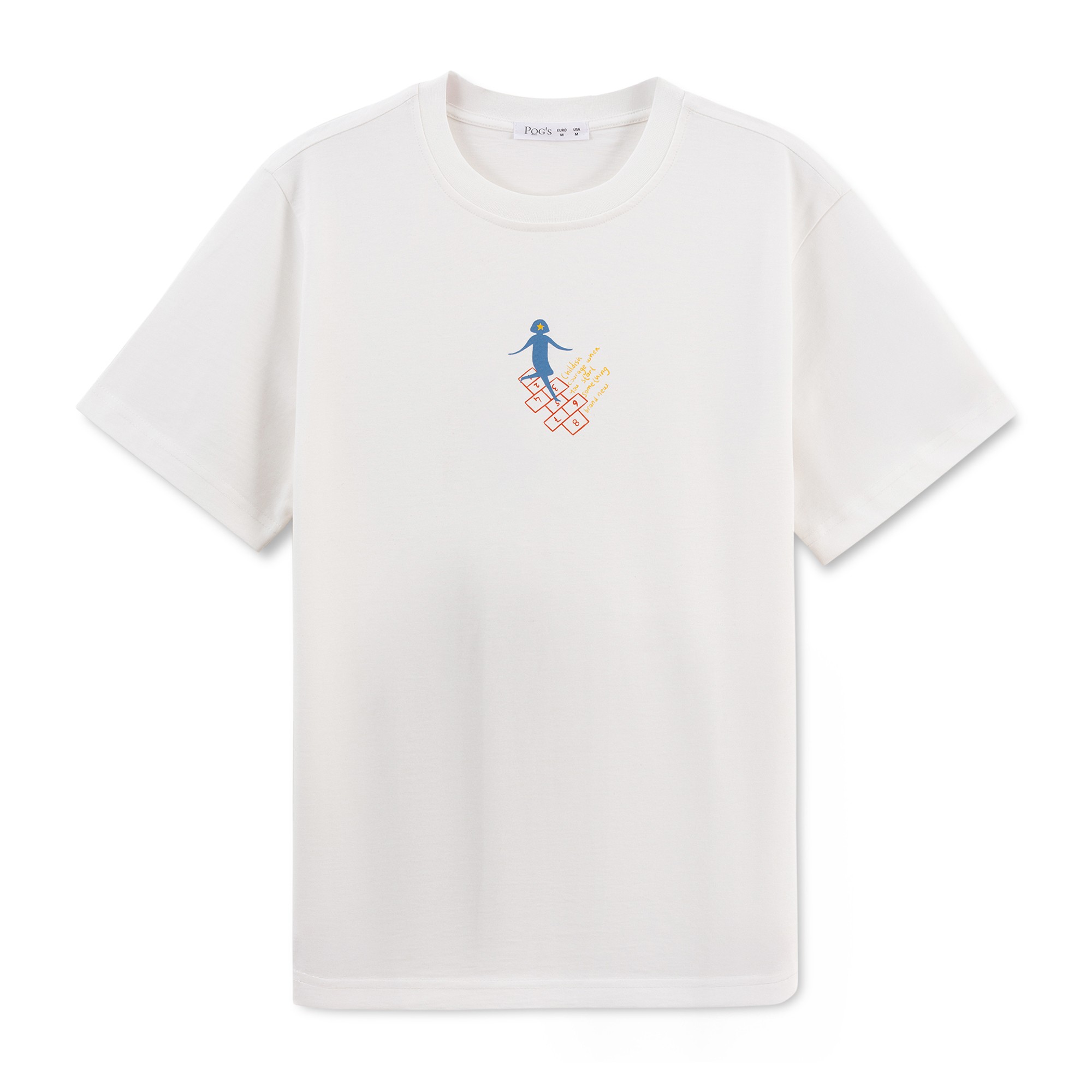 Lekeler Serisi Hophop Regular Ekru T-Shirt
