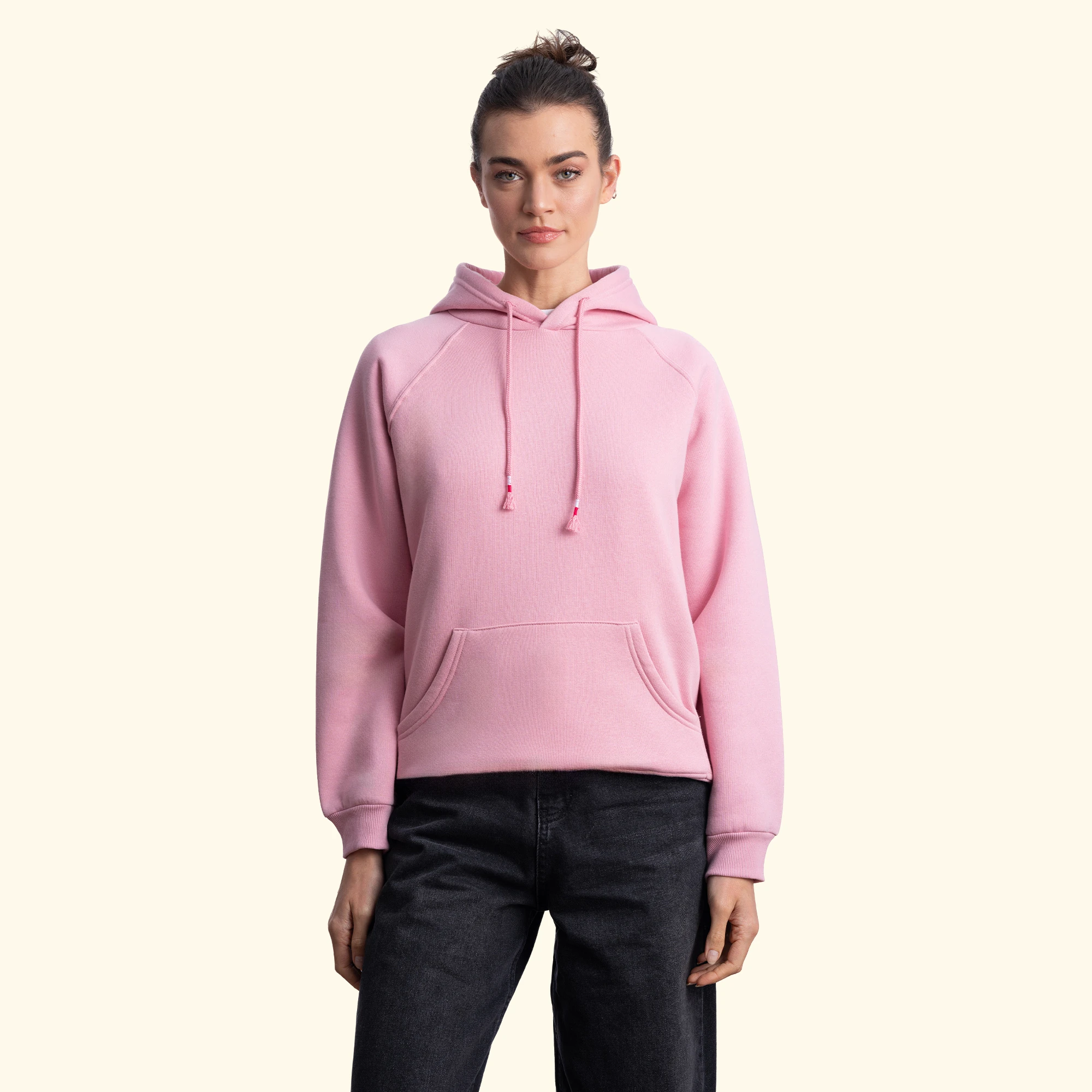 Kapşonlu Sweatshirt - Pembe