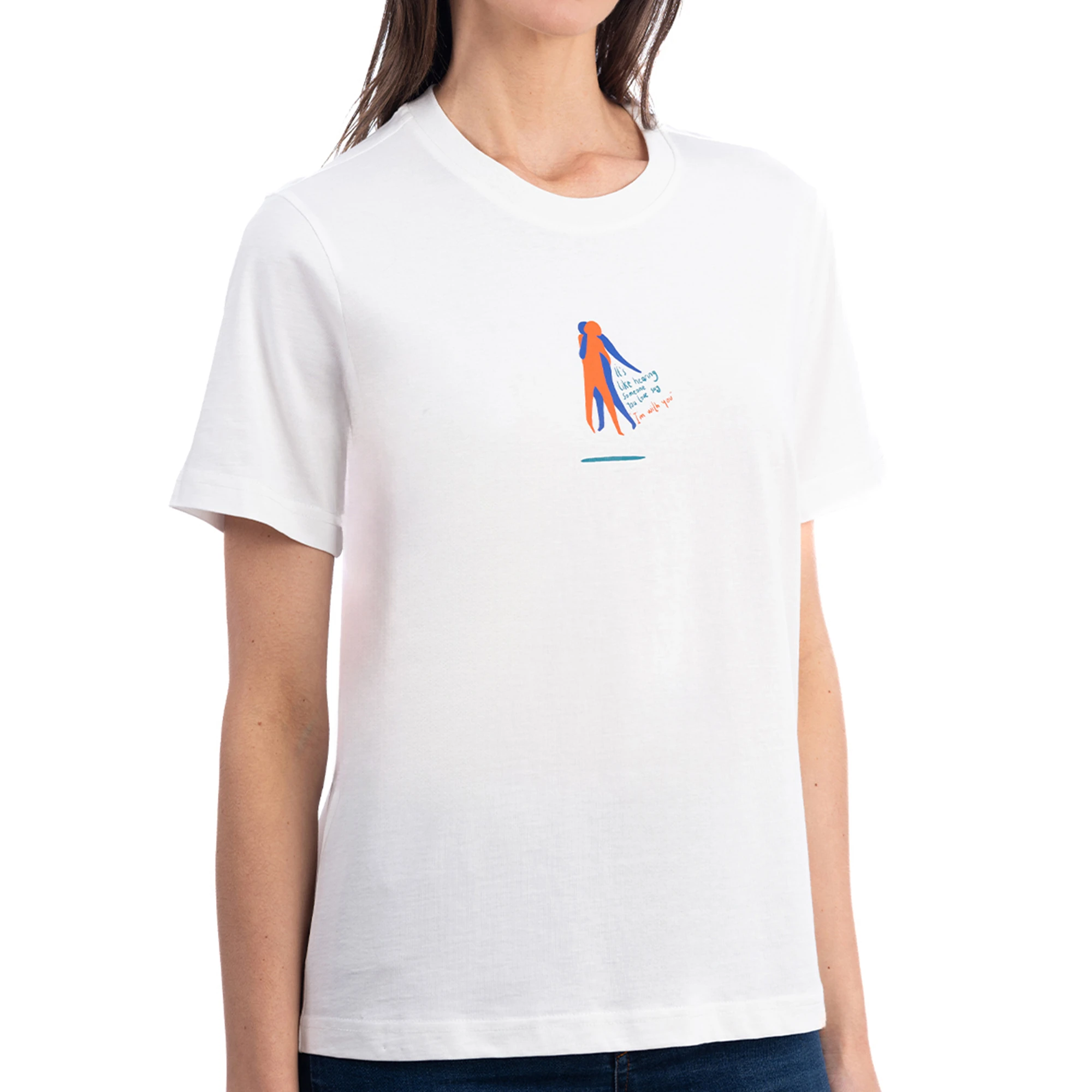 Lekeler Serisi Hugging Regular Ekru T-Shirt