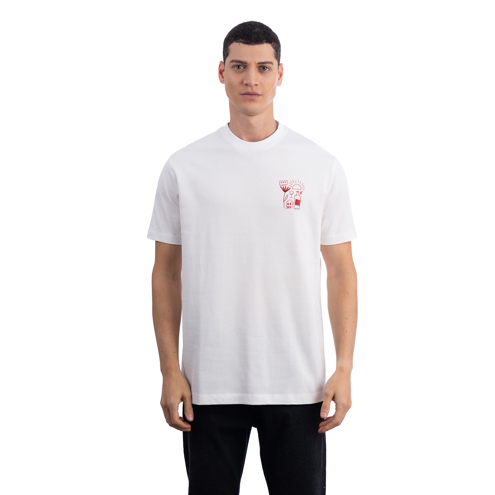 Crown Regular Ecru T-Shirt