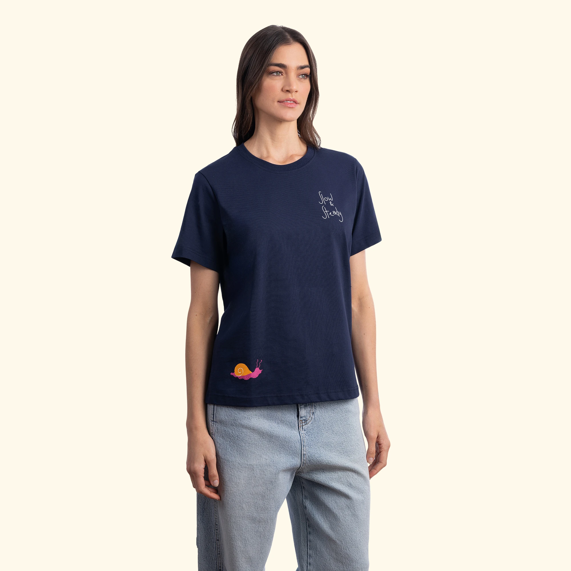 Snail Regular Lacivert T-Shirt