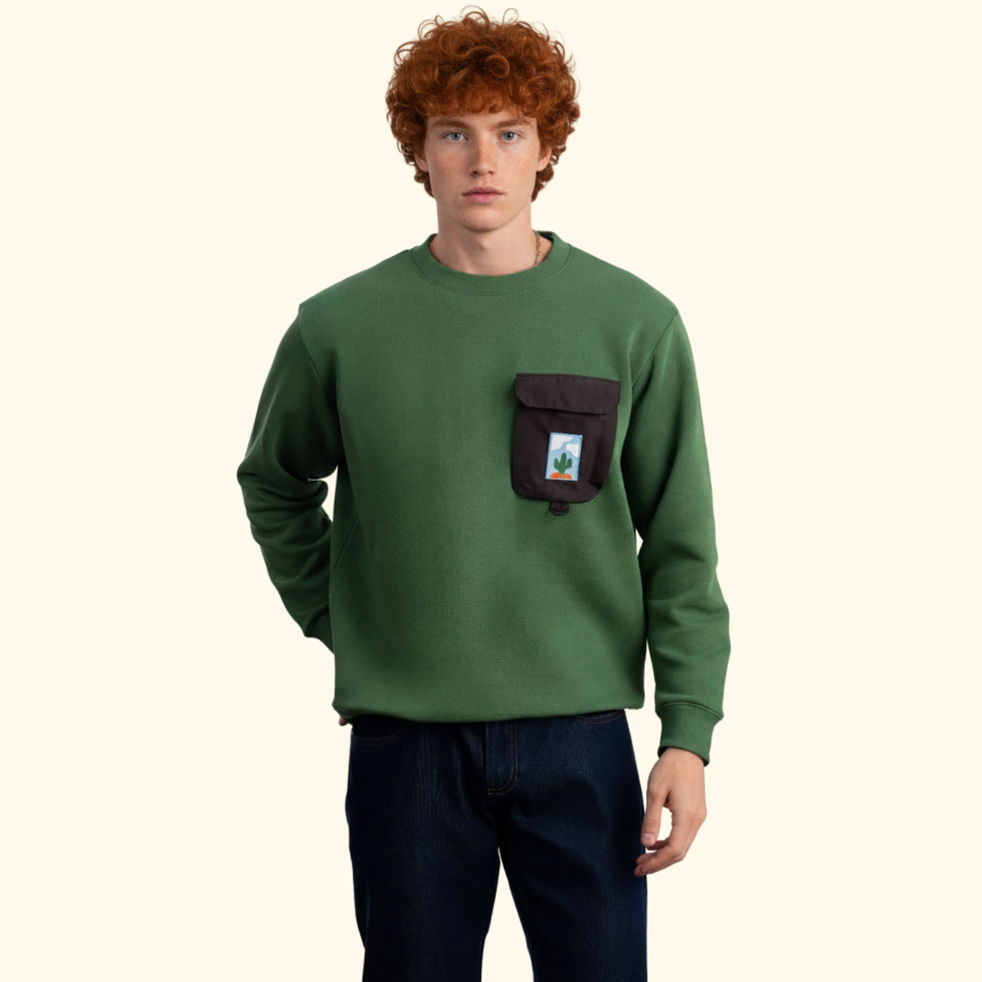 Arma Basic Regular Yeşil Sweatshirt
