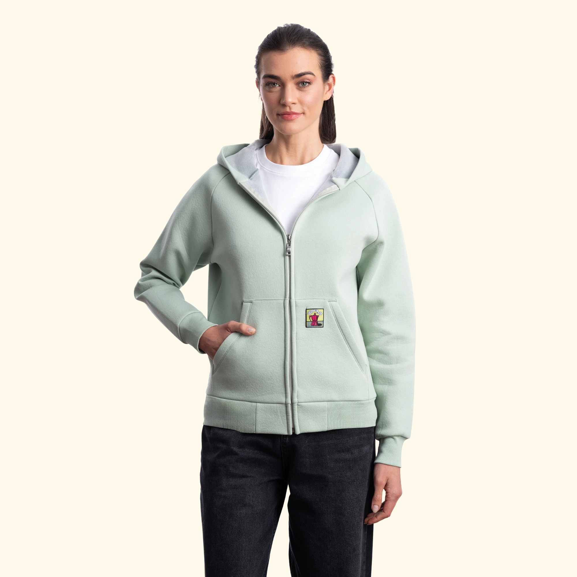 Flok Kapüşonlu Sweatshirt - Mint