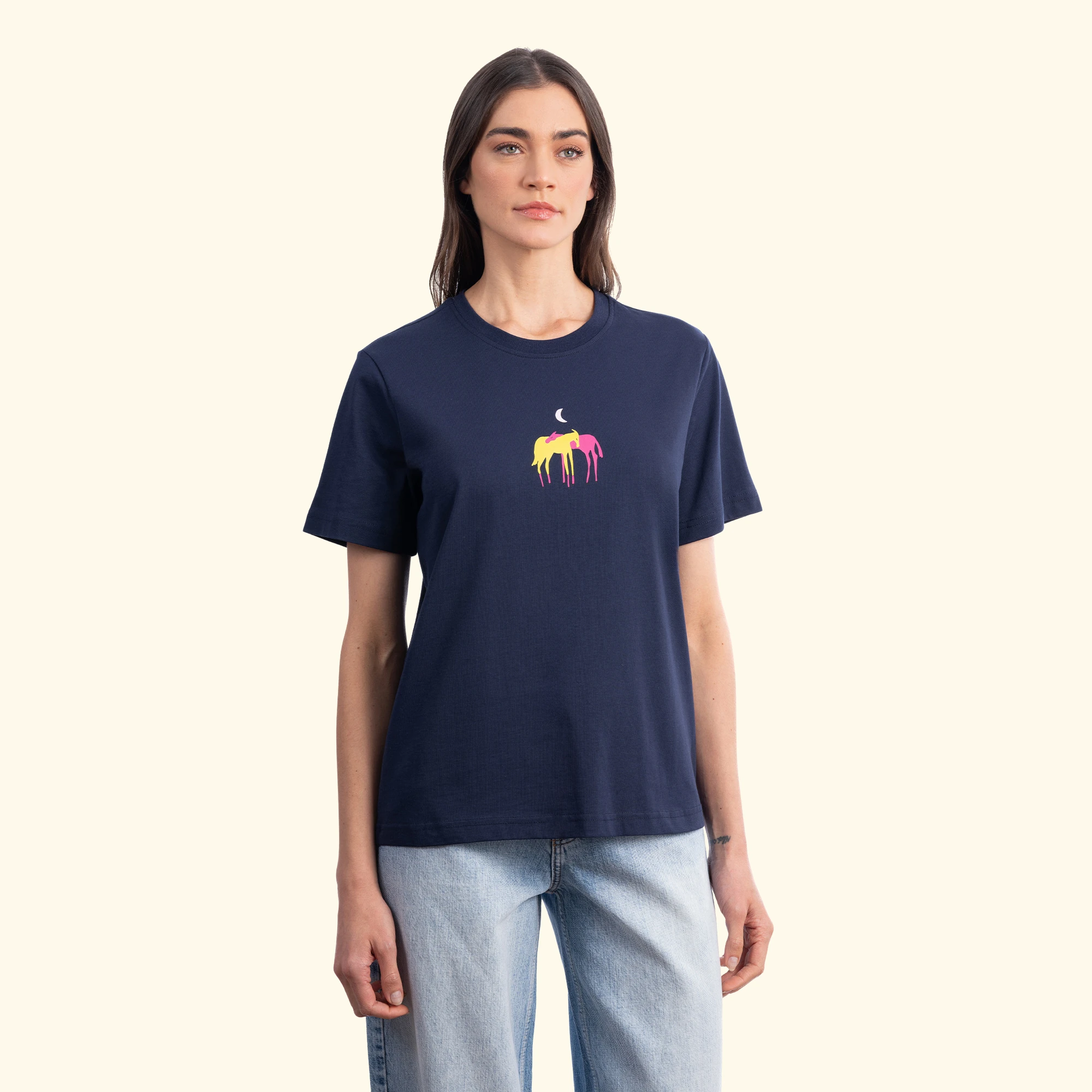 Horse Regular Lacivert T-Shirt