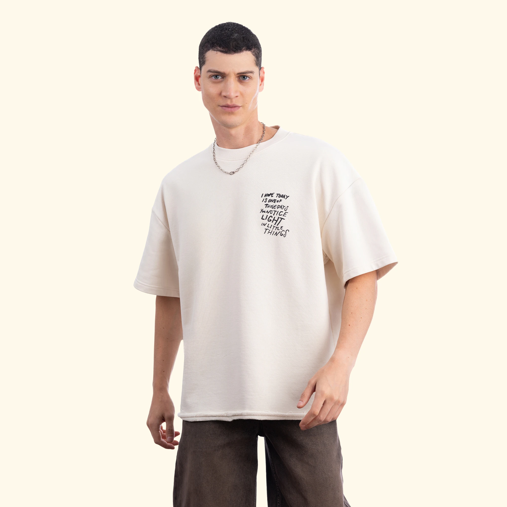 Light Oversize Ekru T-Shirt