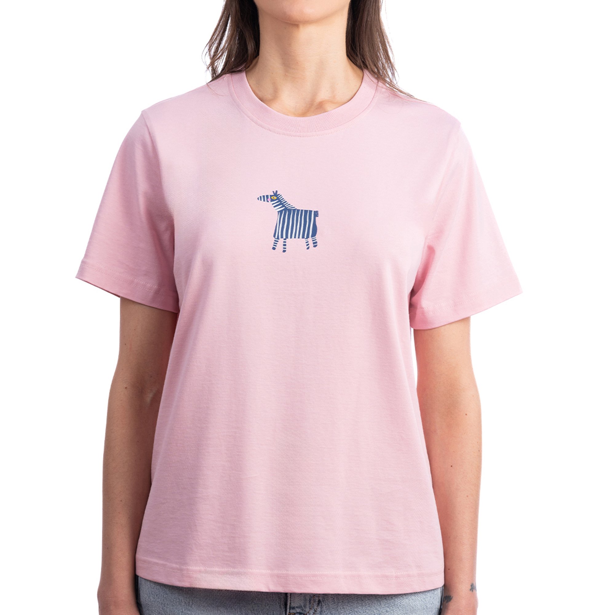 Zebra Regular Pembe T-Shirt