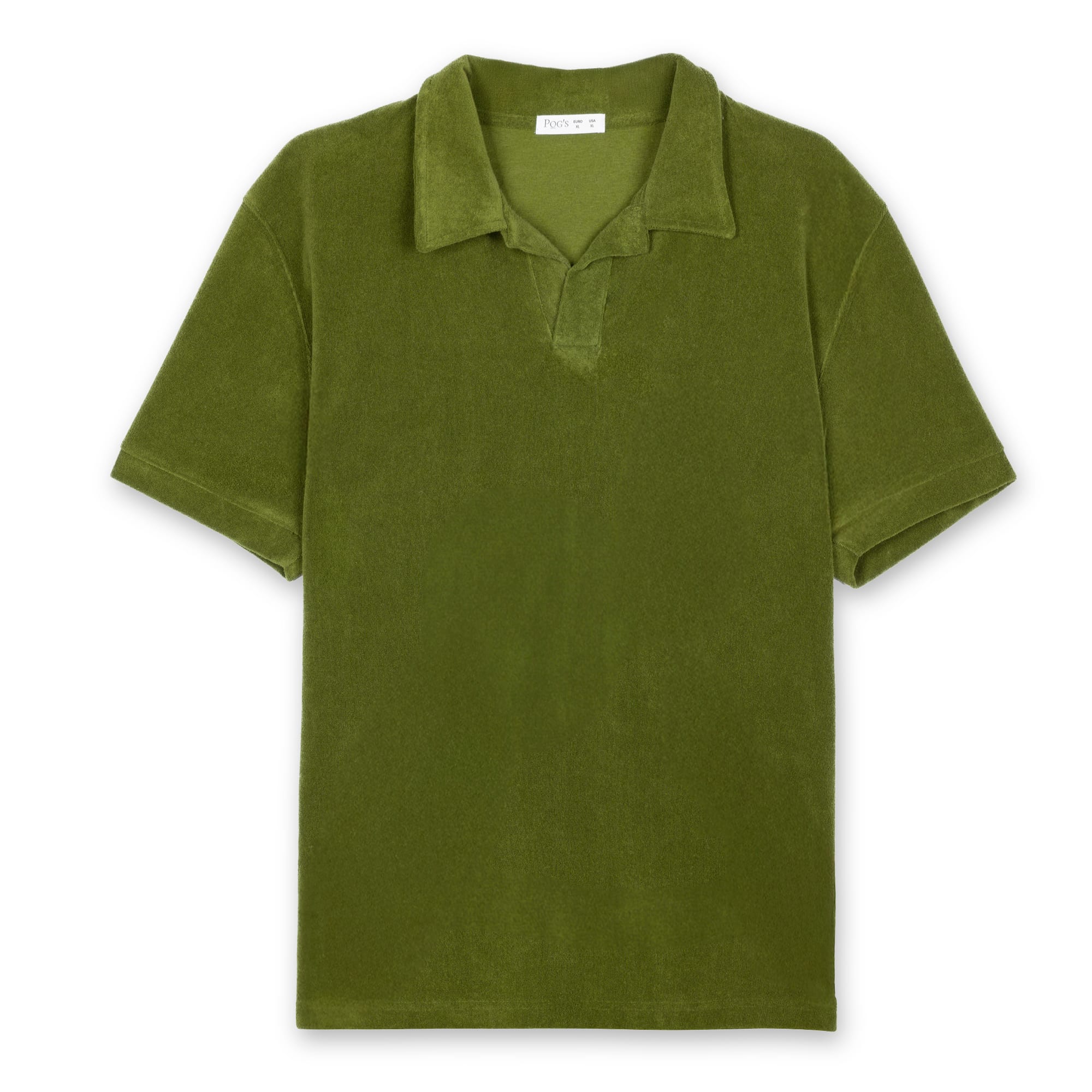 Havlu Polo Yaka T-Shirt - Yeşil