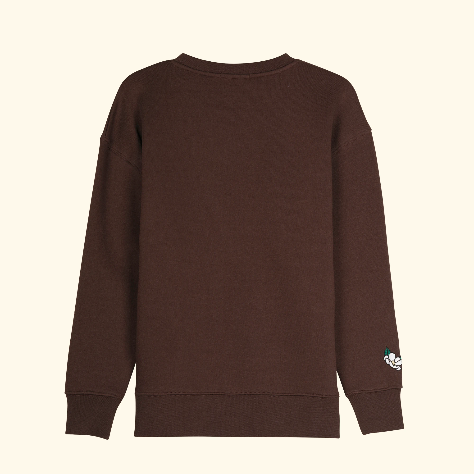 Books Nakış Detaylı Oversize Kahverengi Sweatshirt