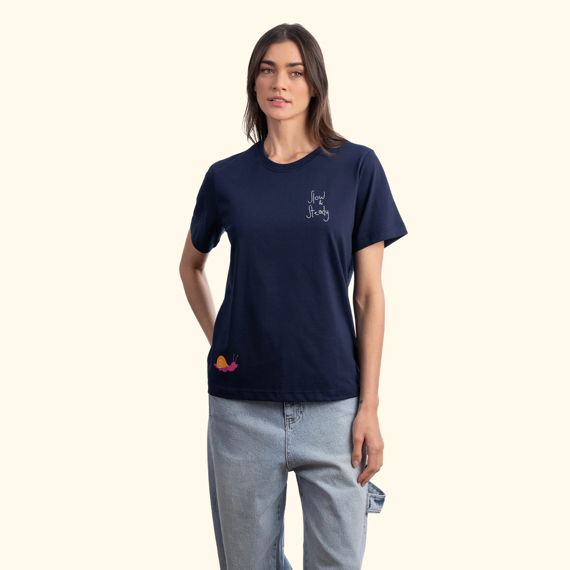 Snail Regular Lacivert T-Shirt