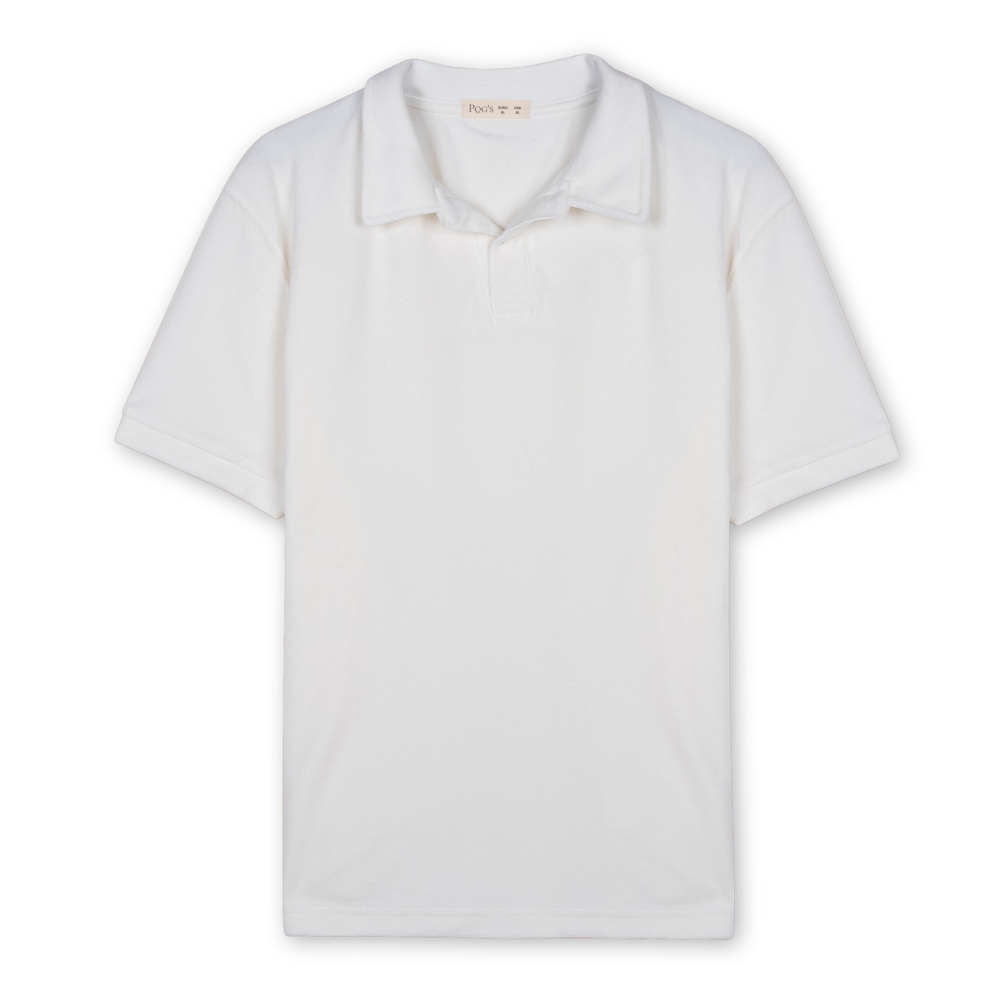 Havlu Polo Yaka T-Shirt - Ekru