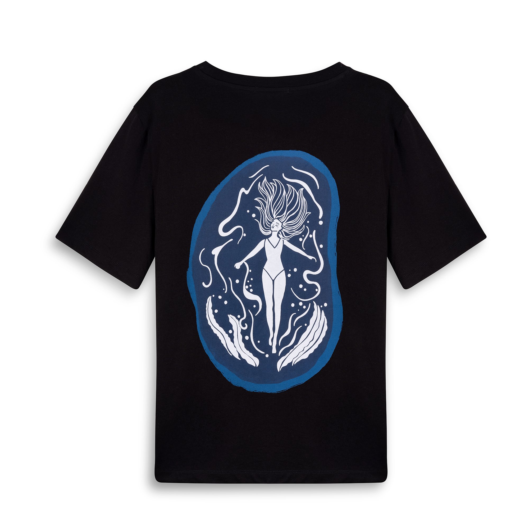 Ocean Oversize Siyah T-Shirt