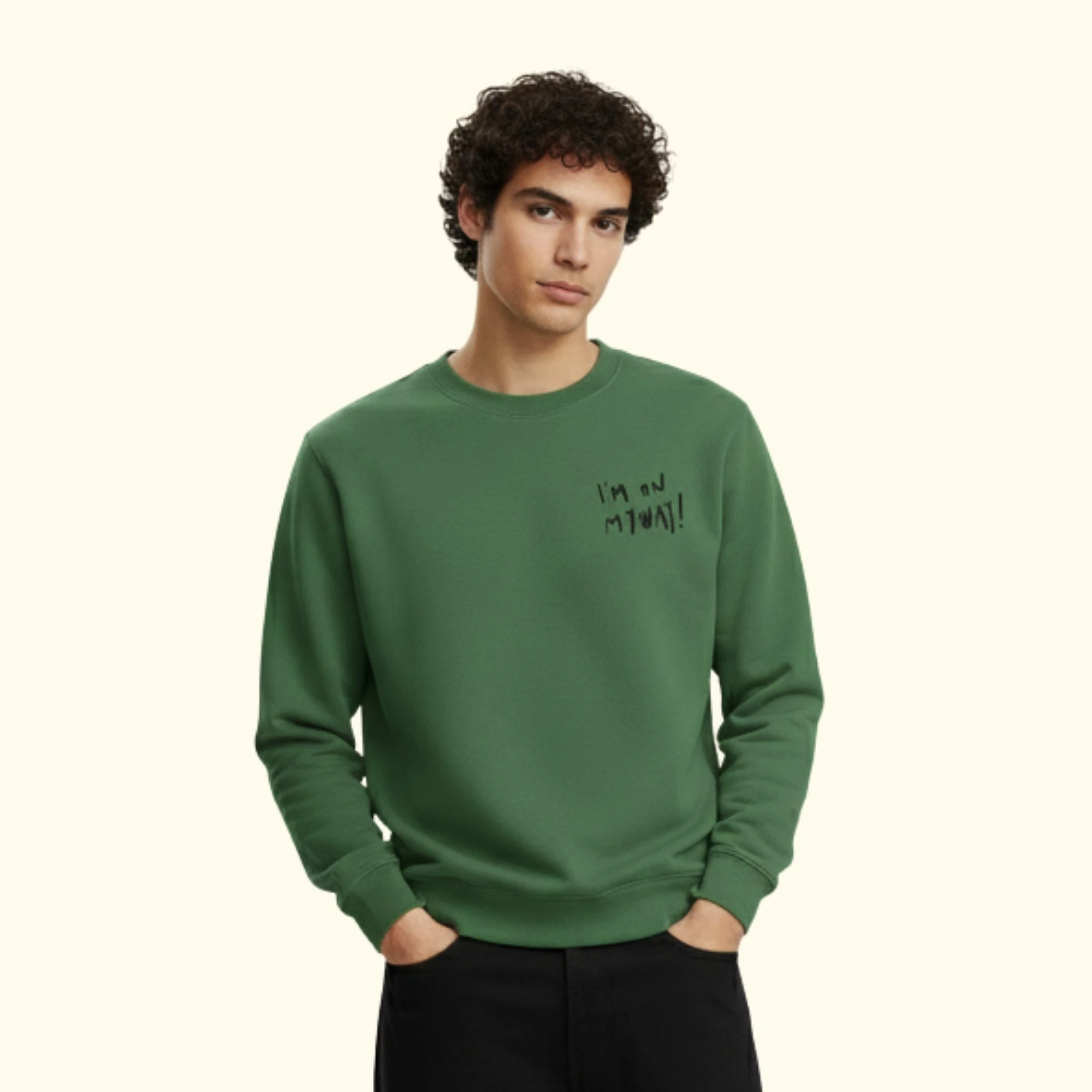 Bicycle Regular Yeşil Sweatshirt