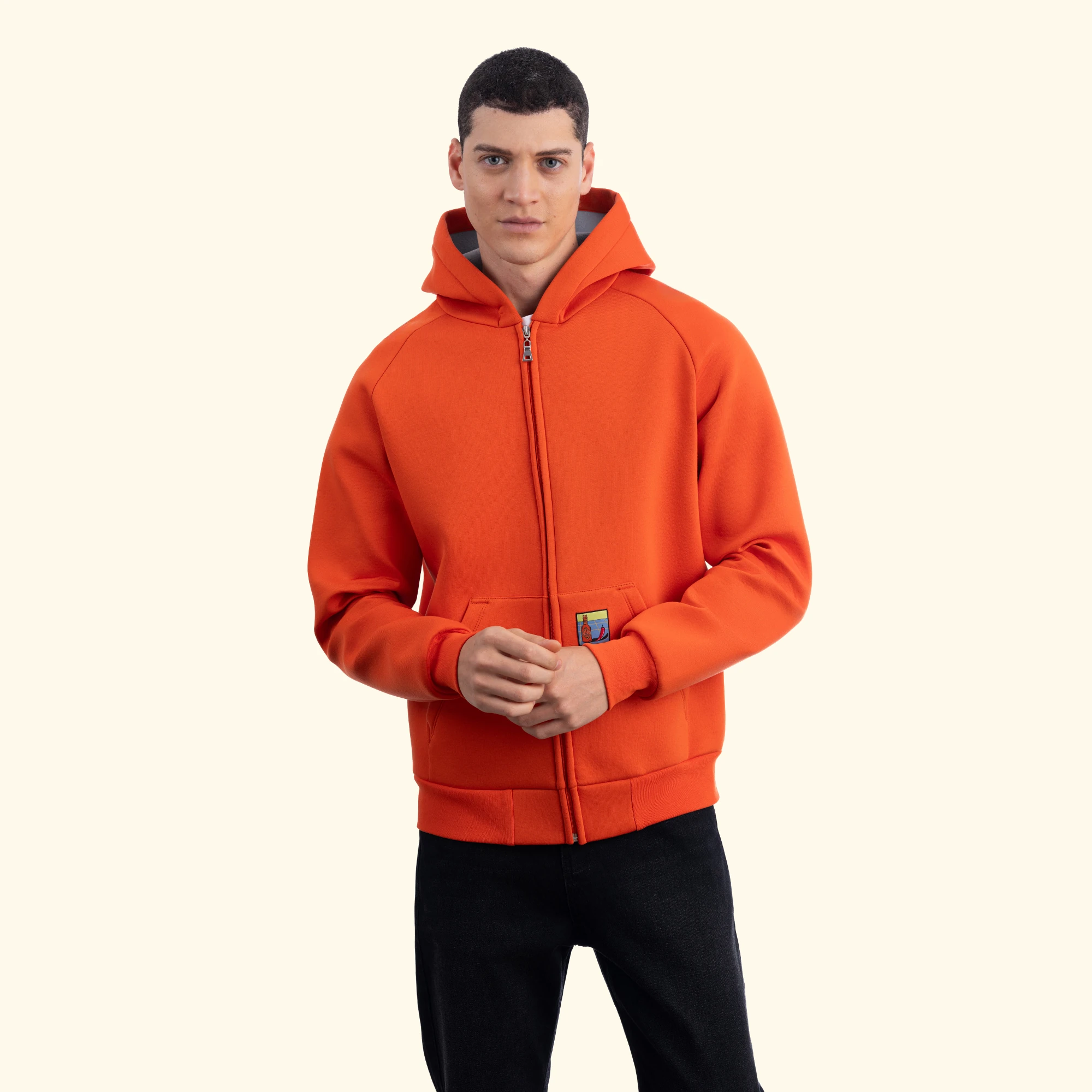 Flok Kapüşonlu Sweatshirt