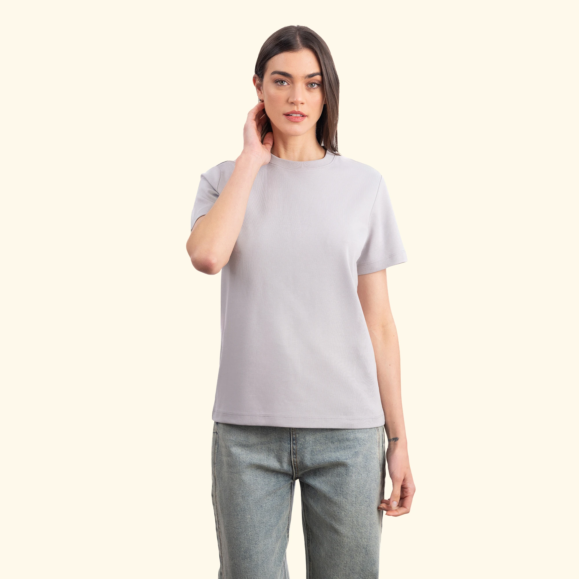 Basic Regular T-Shirt - Gri