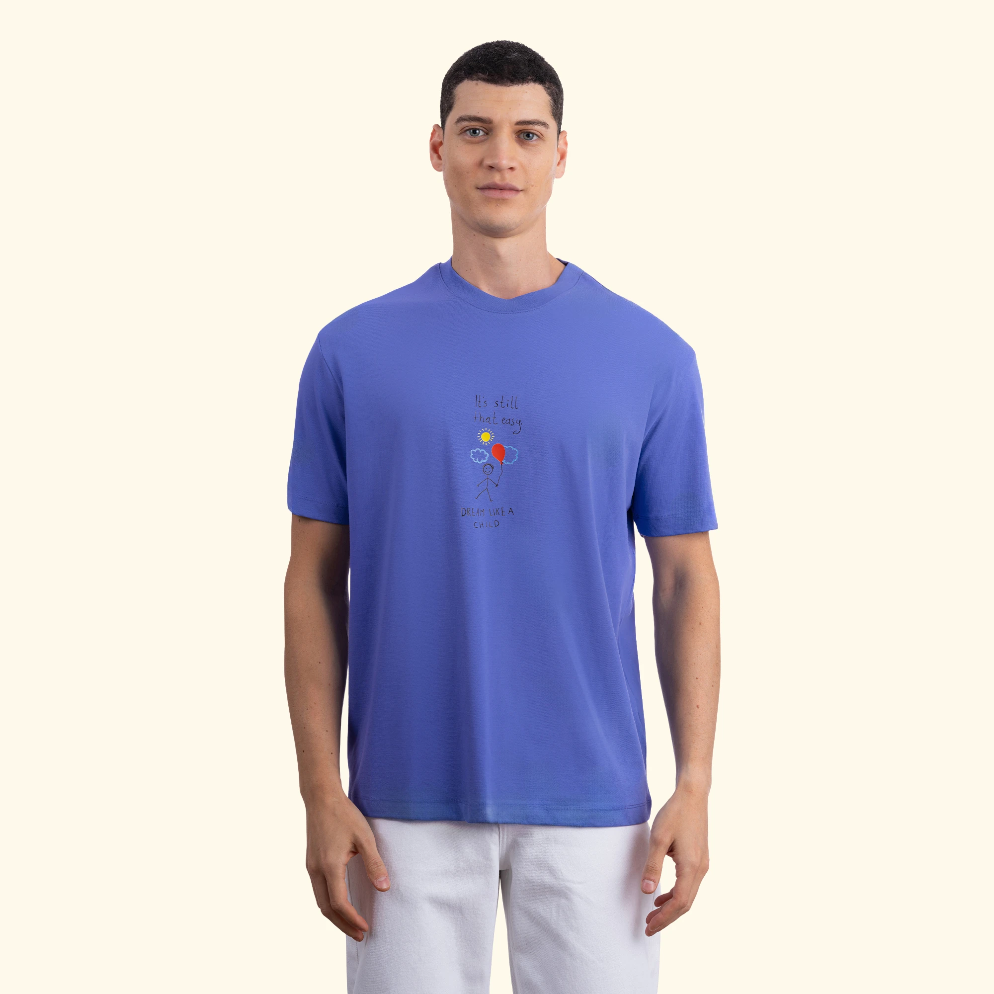 Baloon Regular İndigo T-Shirt