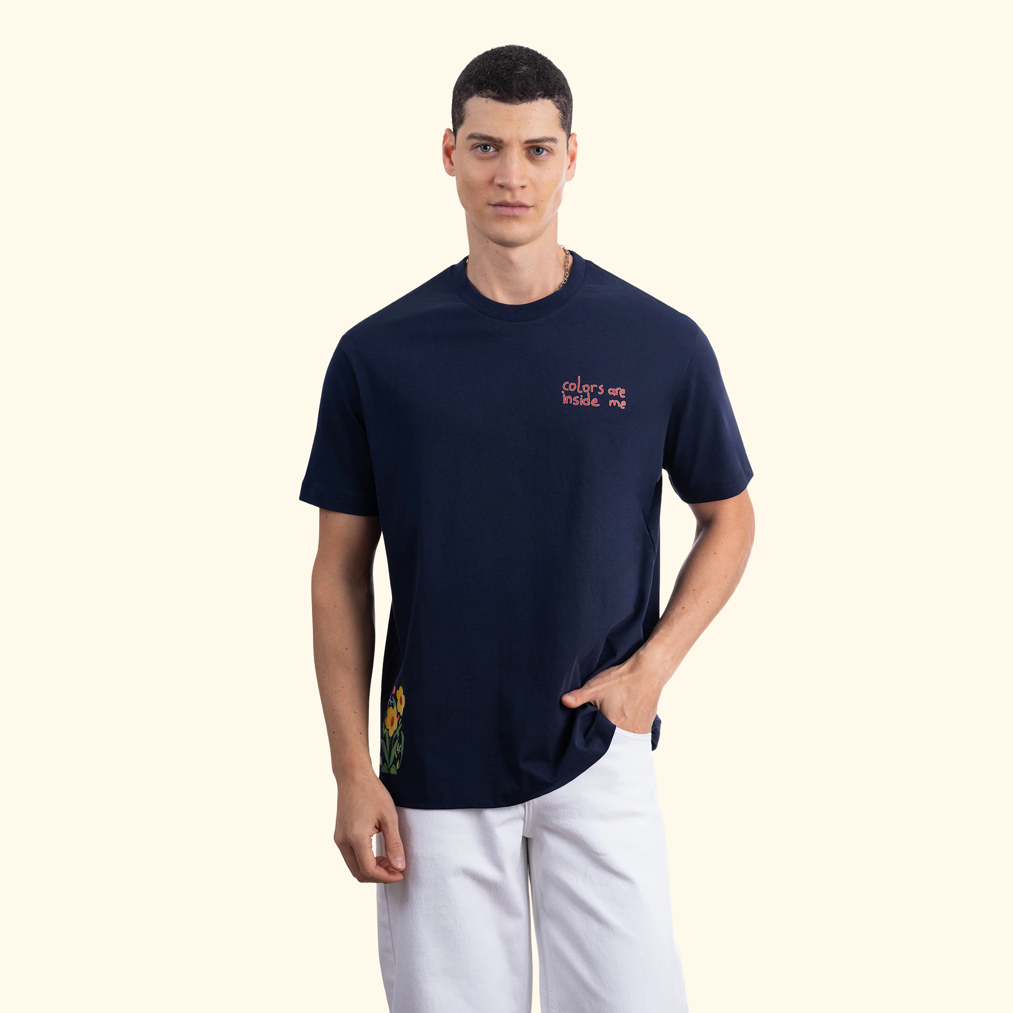 Colors Regular Lacivert T-Shirt