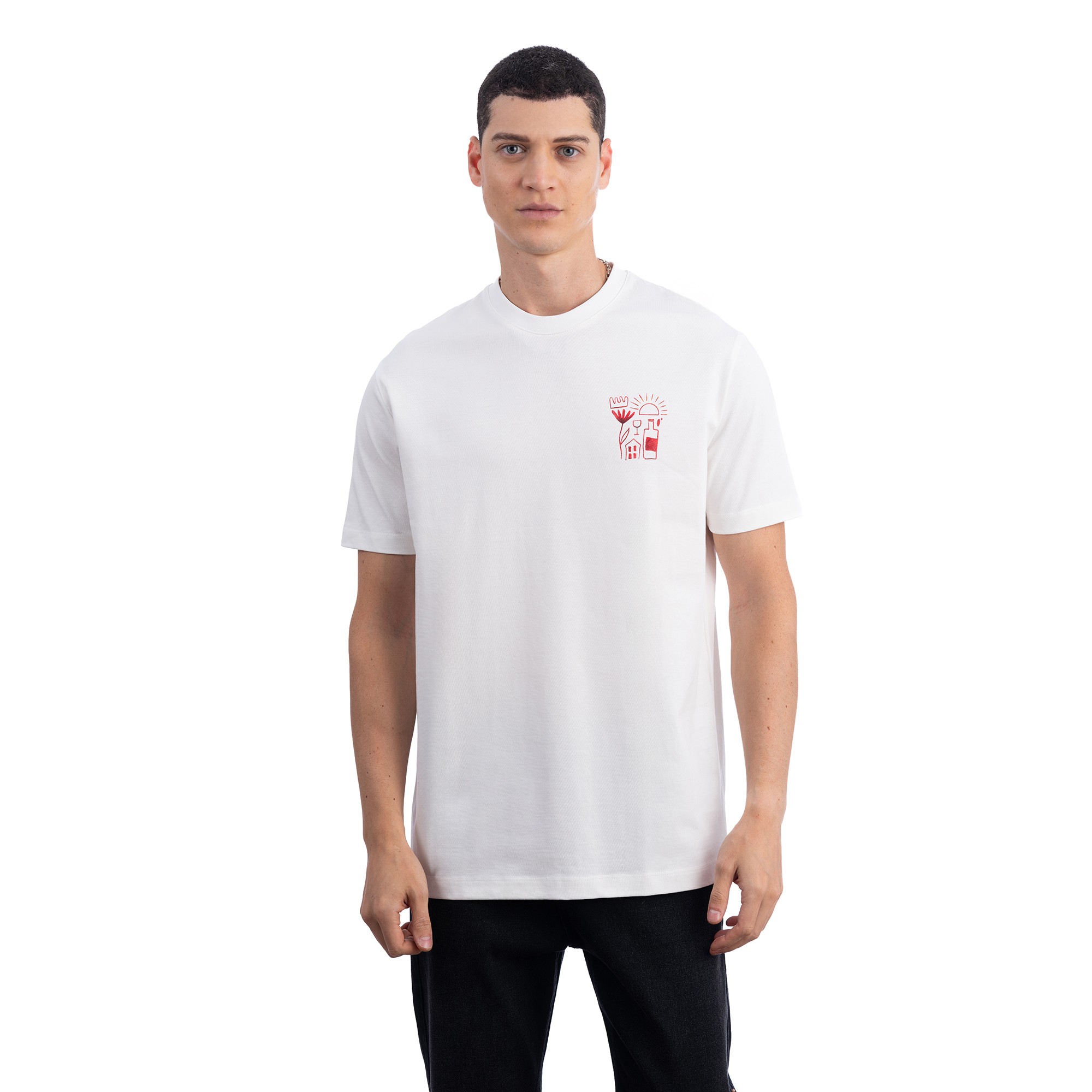 Crown Regular Ecru T-Shirt