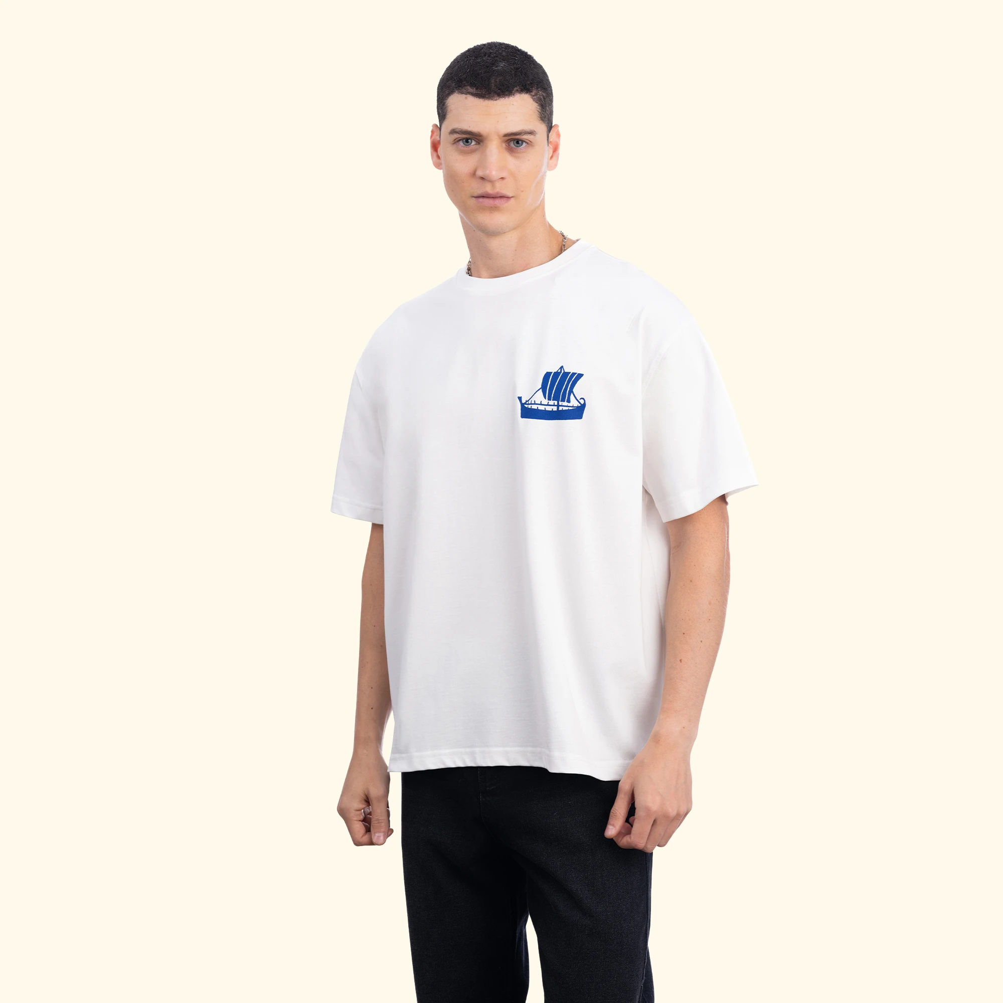 Greek King Size Ekru T-Shirt