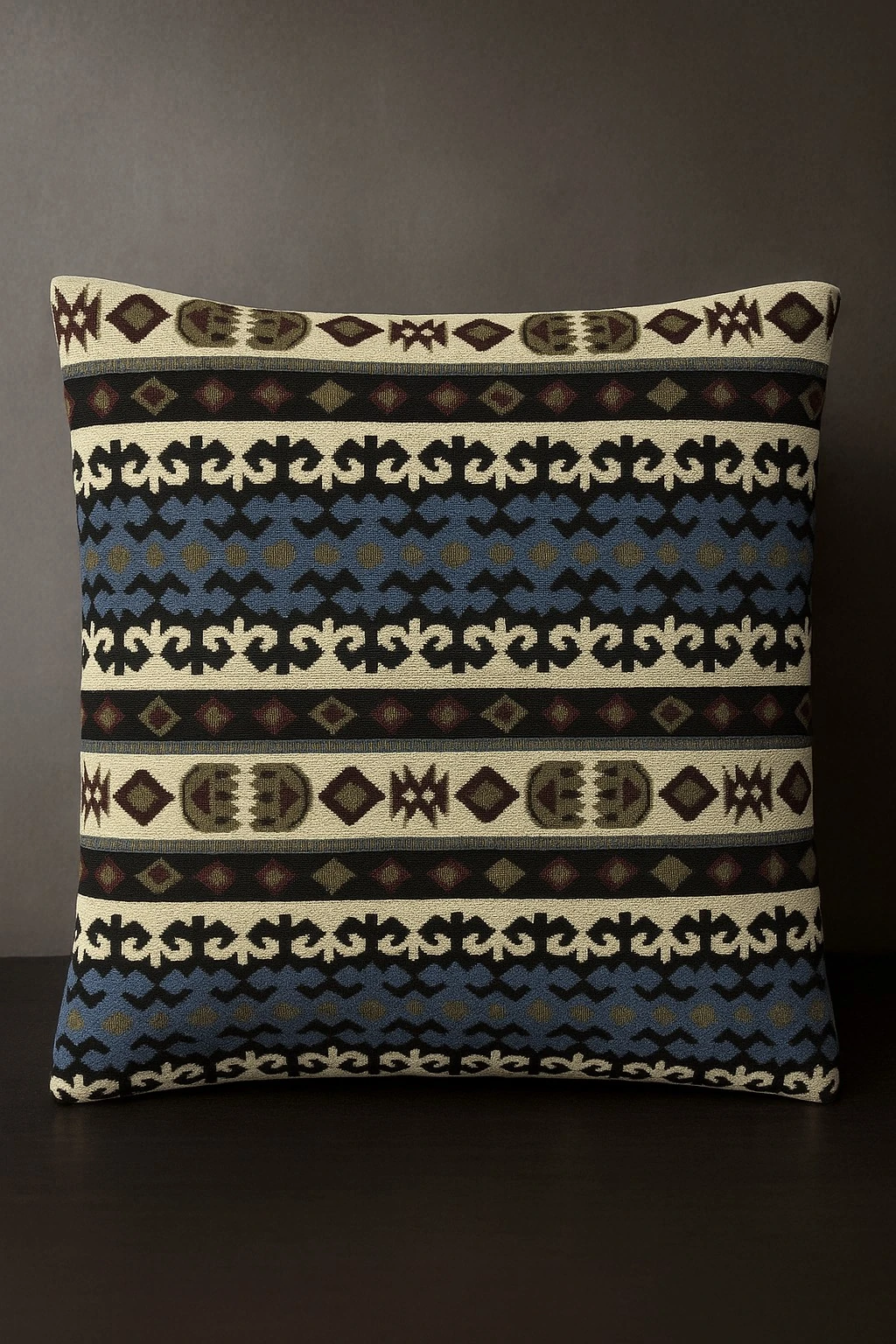 40x40 Otantik Yastık – Etnik Motifli, El İşçiliği Dekoratif Kırlent 2li