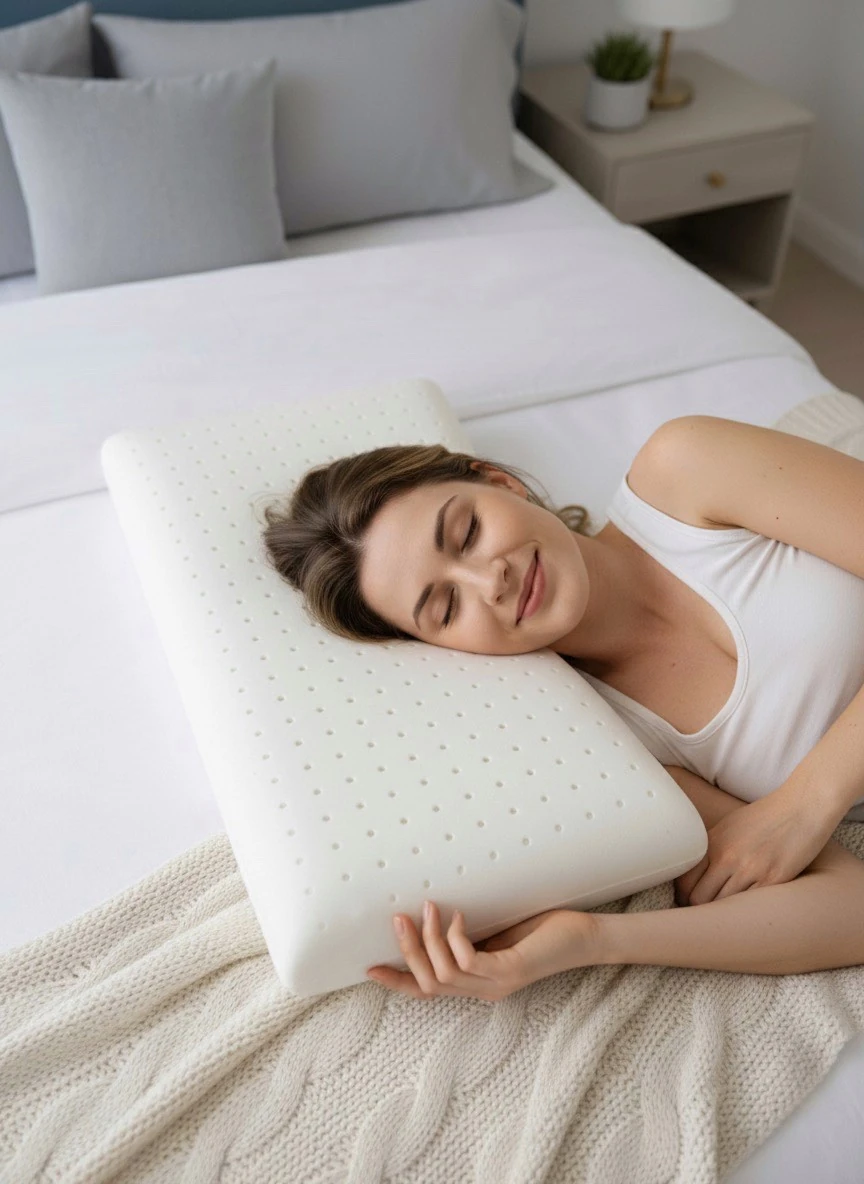 Büyük Boy Hava Kanallı, Nefes Alabilir Ortopedik %100 Visco Yastık | Yıkanabilir Kılıf | 70x40x15cm