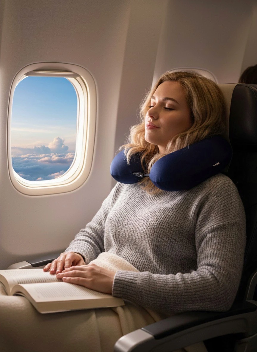 Ortopedik Seyehat Yastığı Visco | Boyun Destekli