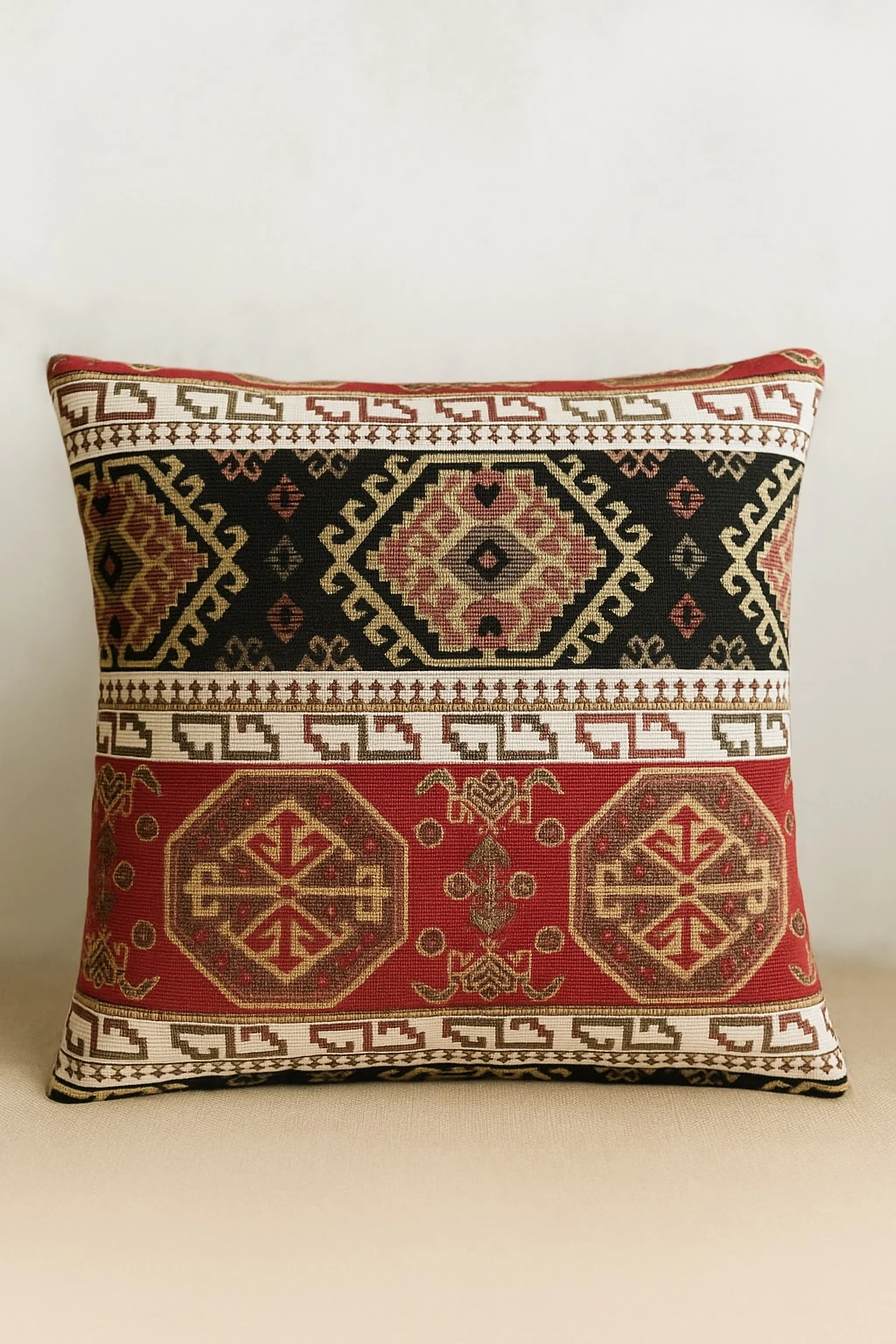 40x40 Otantik Yastık – Etnik Motifli, Dekoratif Kırlent 2li