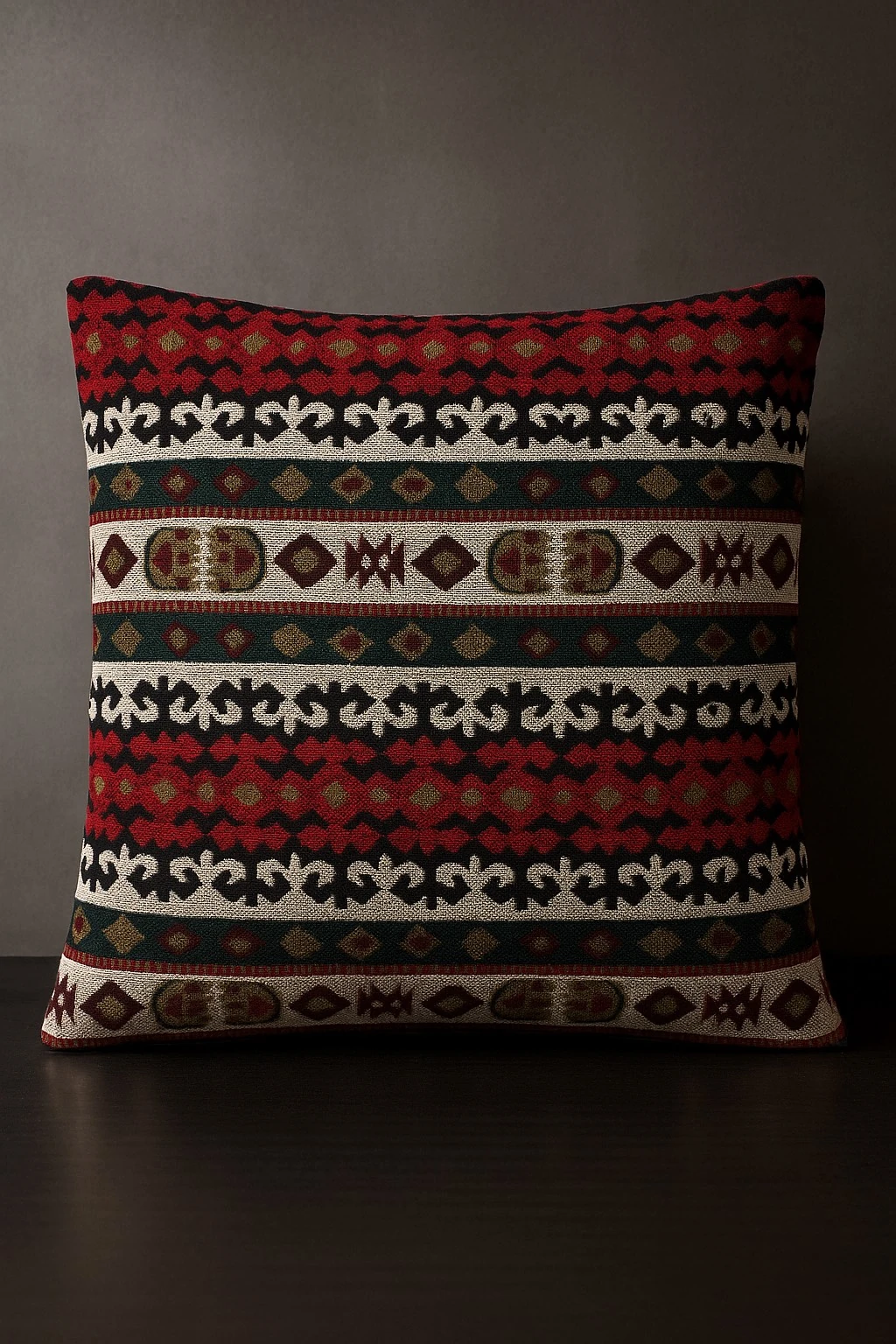 40x40 Otantik Yastık – Etnik Motifli, El İşçiliği Dekoratif Kırlent 2li