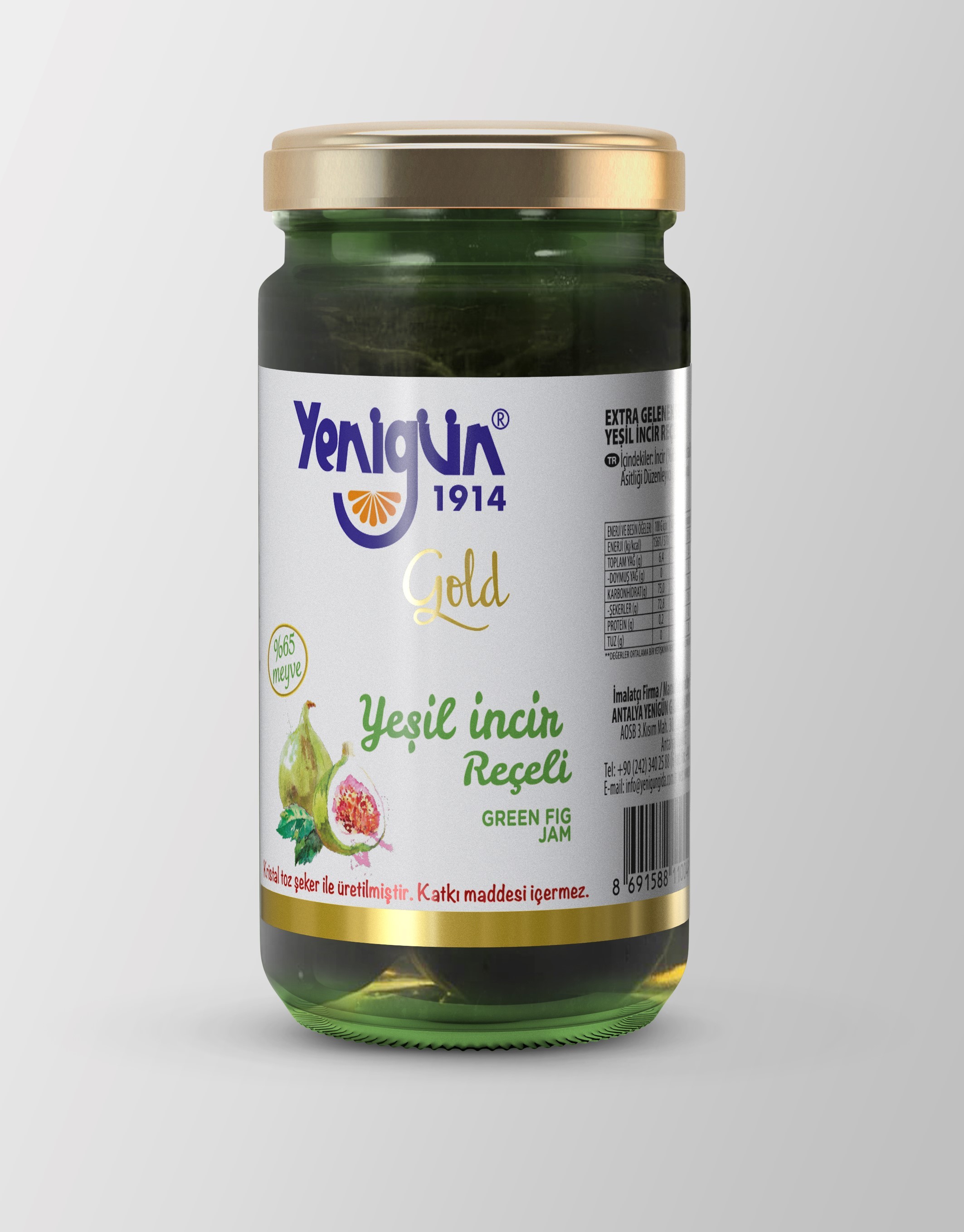 Yenigün Gold Yeşil İncir Reçeli 290gr