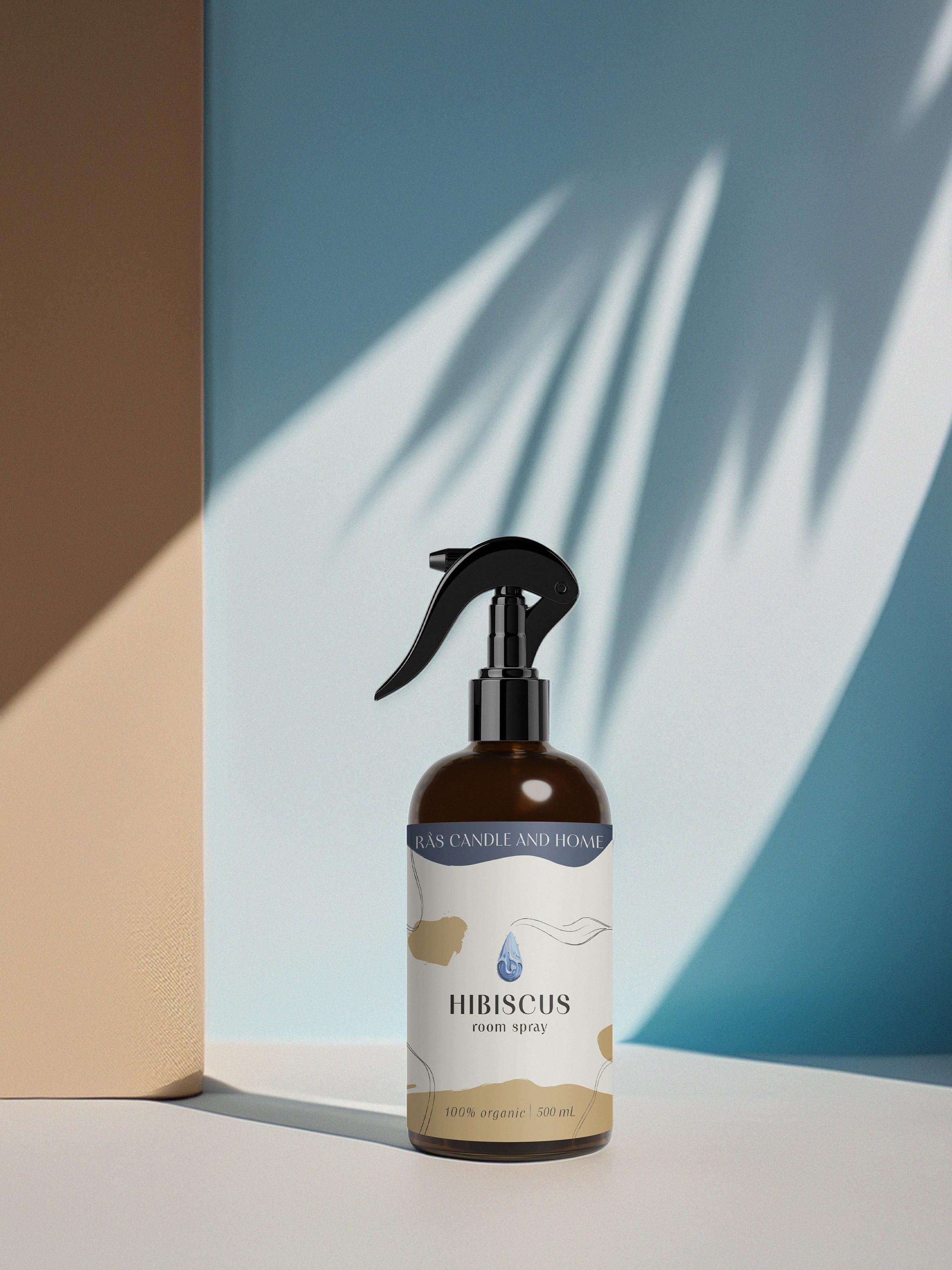 Hibiscus 500ml - Oda Spreyi  - Amber Renkli Cam Şişe