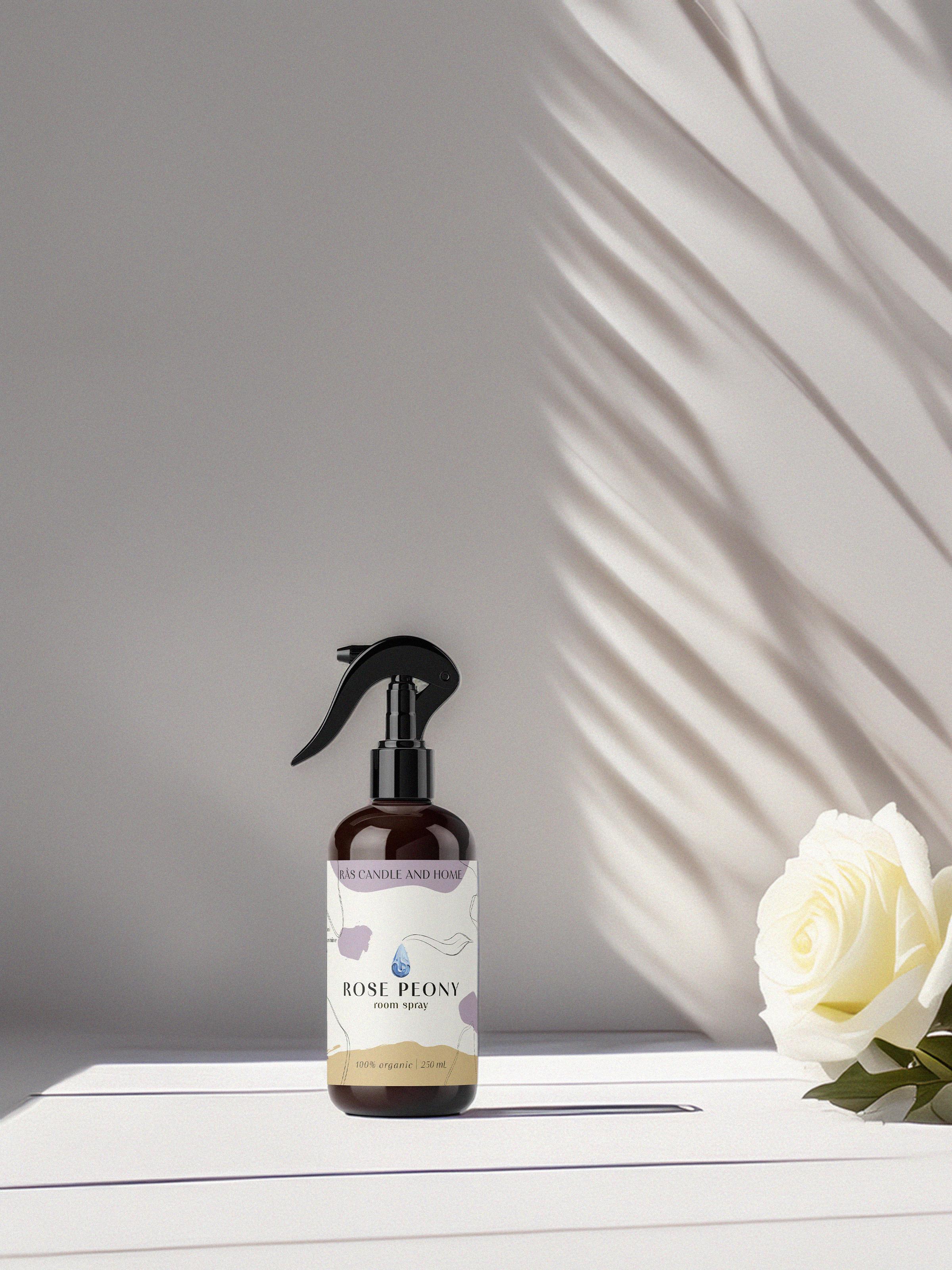 Rose Peony 250ml - Oda Spreyi  - Amber Renkli Cam Şişe