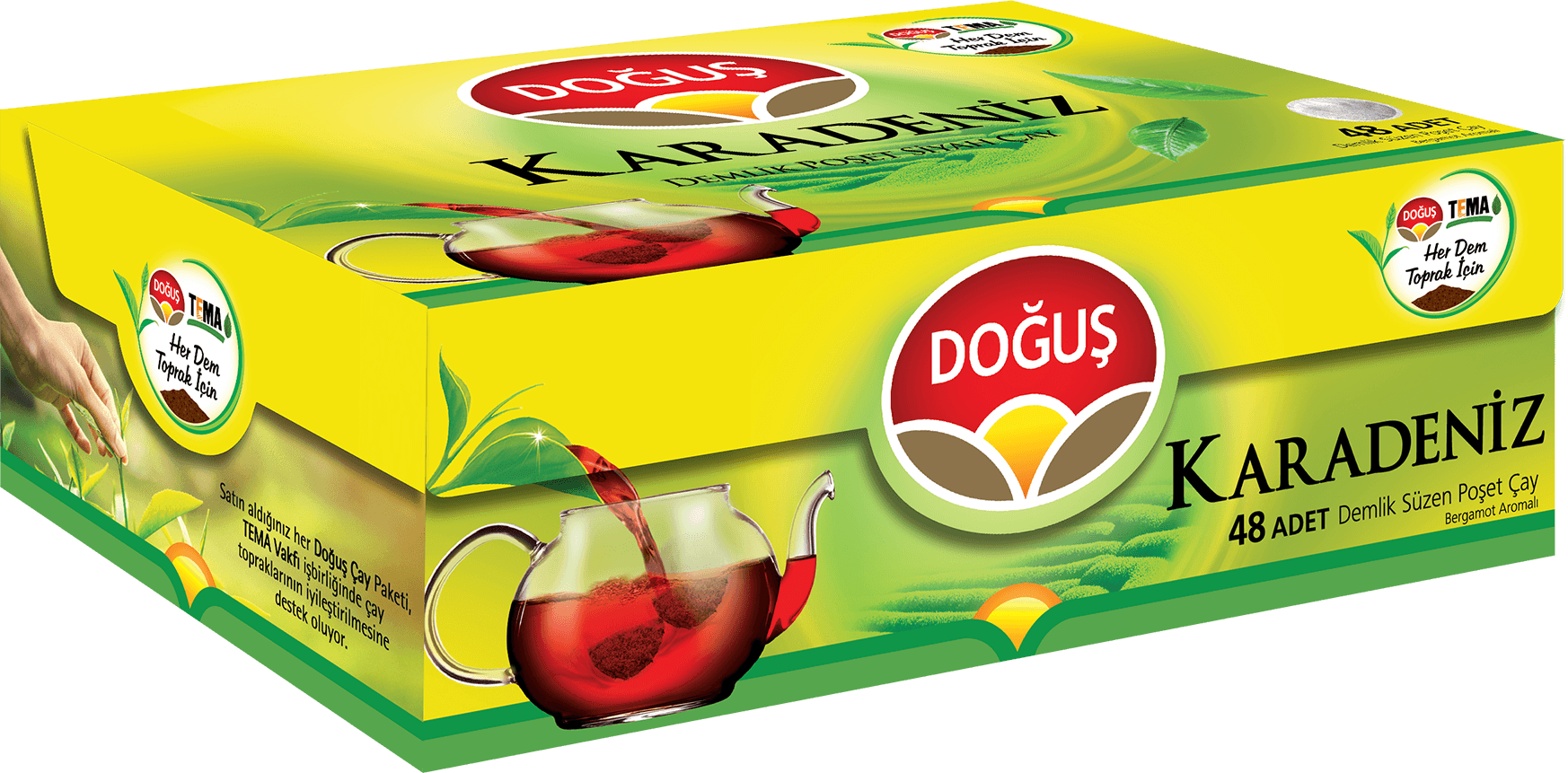 Doğuş Karadeniz Demlik Poşet Çay Bergamotlu 48x3.2gr