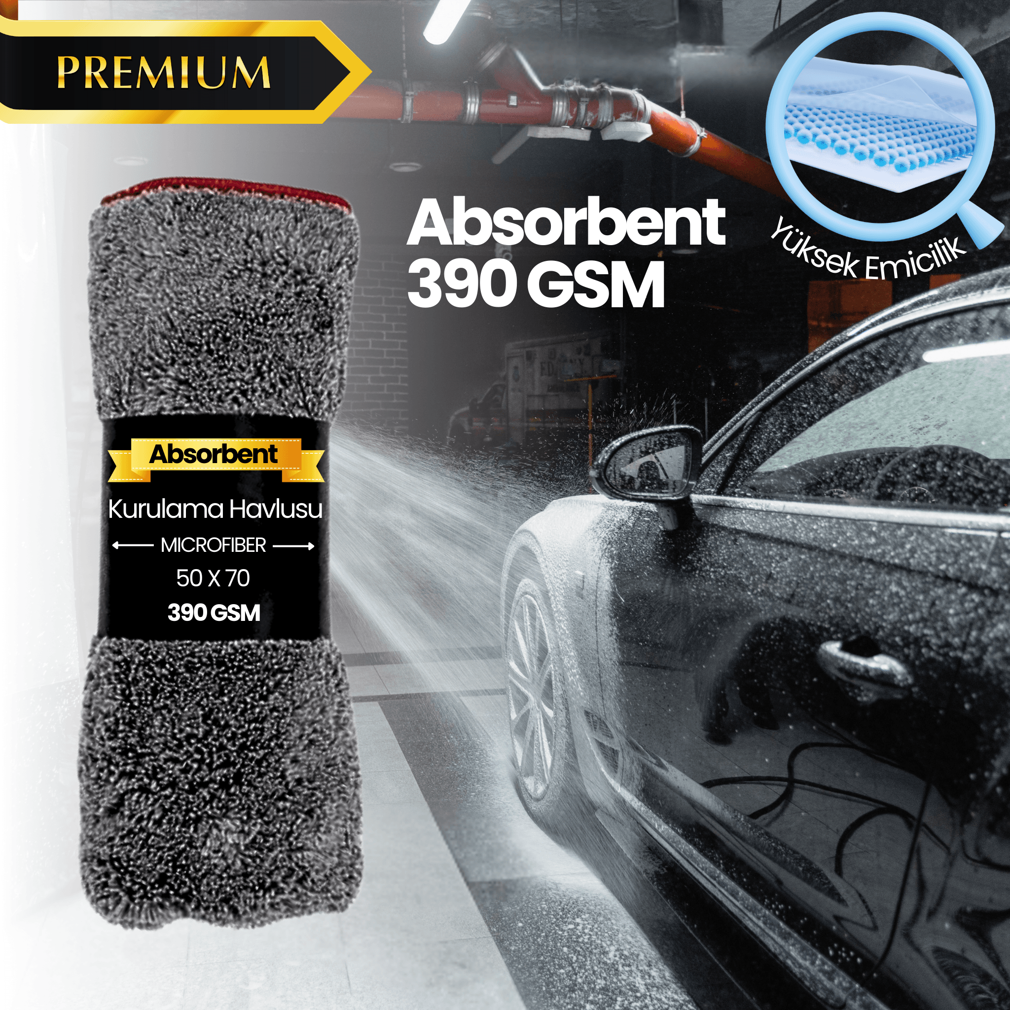 Absorbent 390 GSM Kurulama Havlusu 2 li
