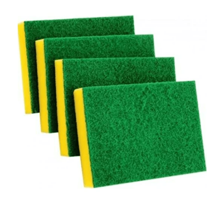 Endüstriyel Bulaşık Süngeri Geniş 4 lü