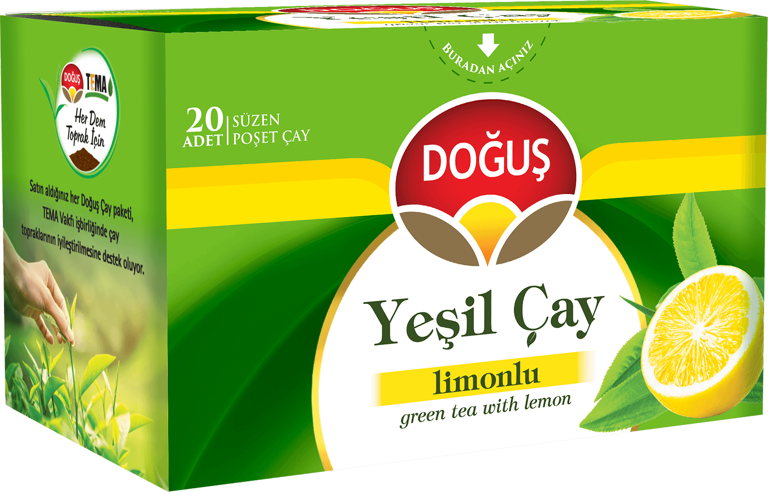 Doğuş Yeşil Çay Limonlu 20 li