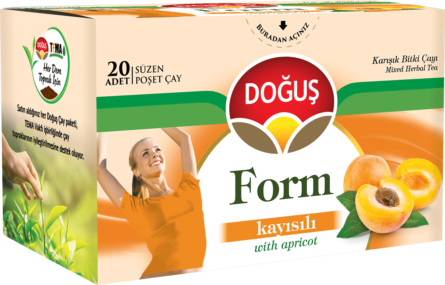 Doğuş Form Çayı Kayısı 20 li