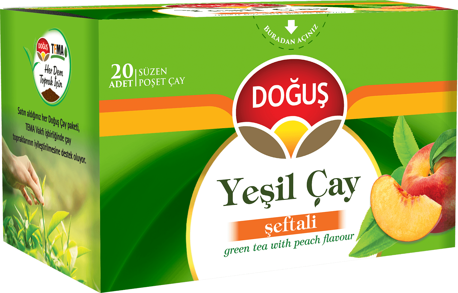 Doğuş Yeşil Çay Şeftali 20 li