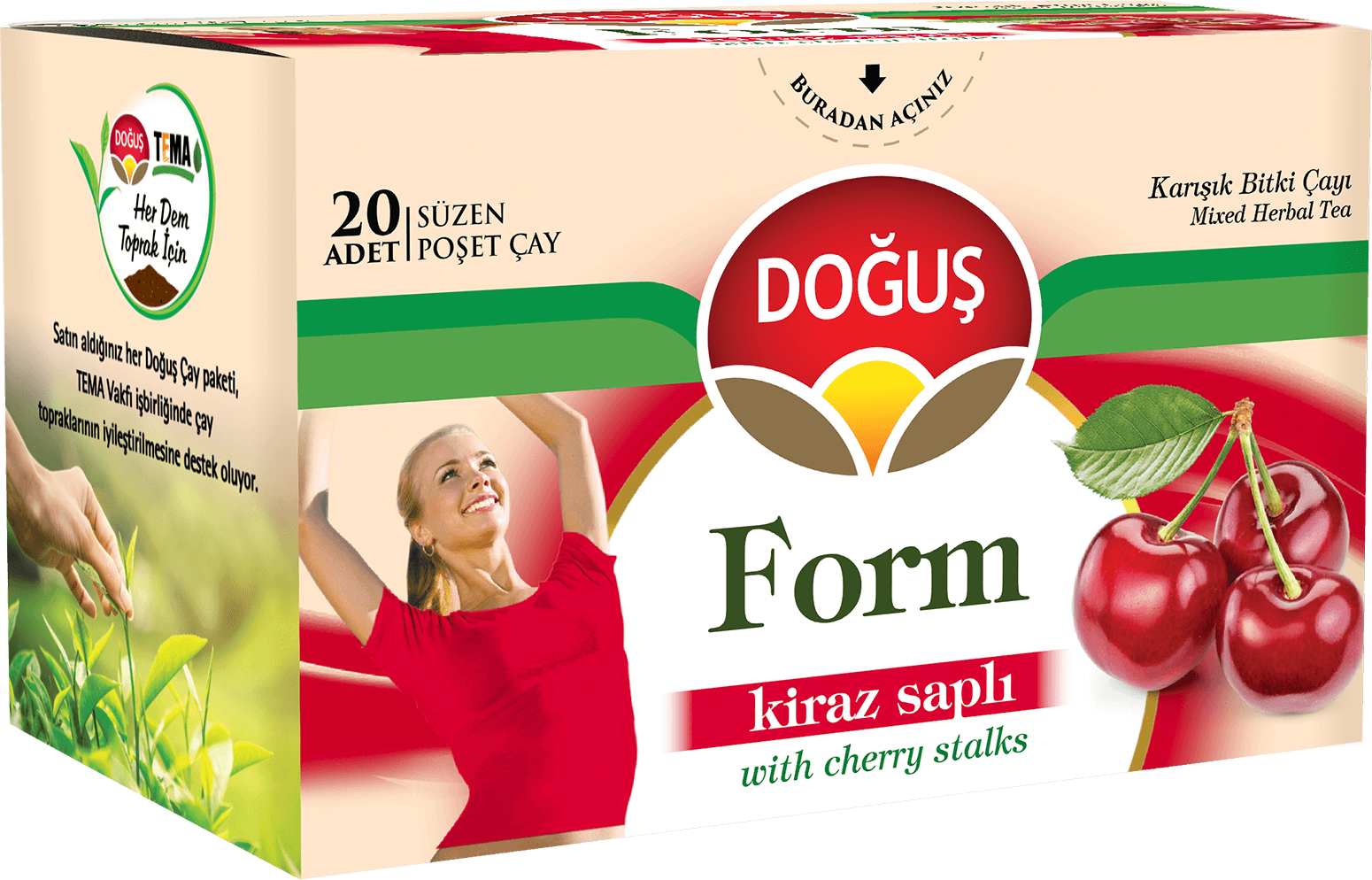 Doğuş Form Çayı Kiraz Saplı 20 li