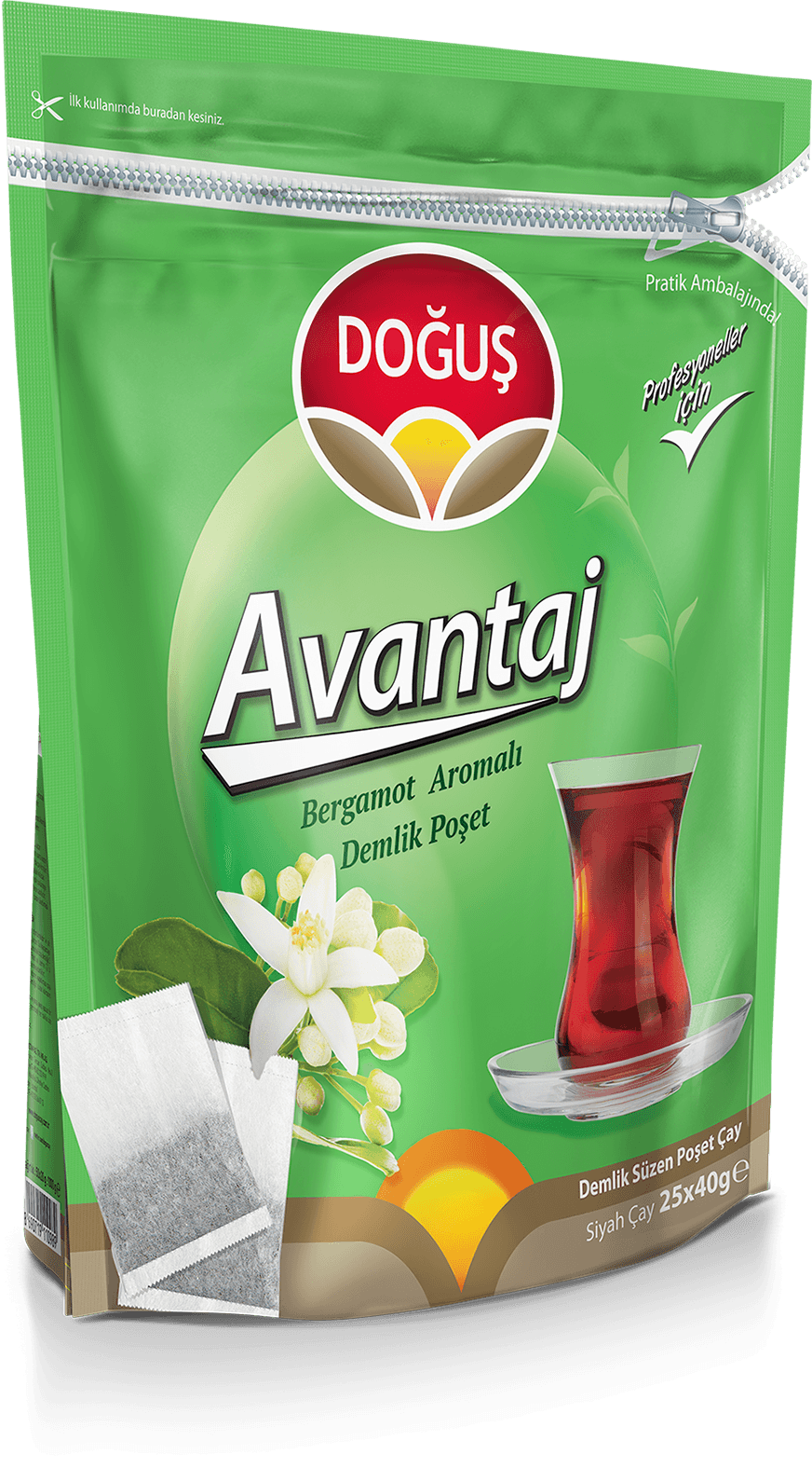 Doğuş Avantaj Bergamot Aromalı Demlik Poşet Çay 25x40gr