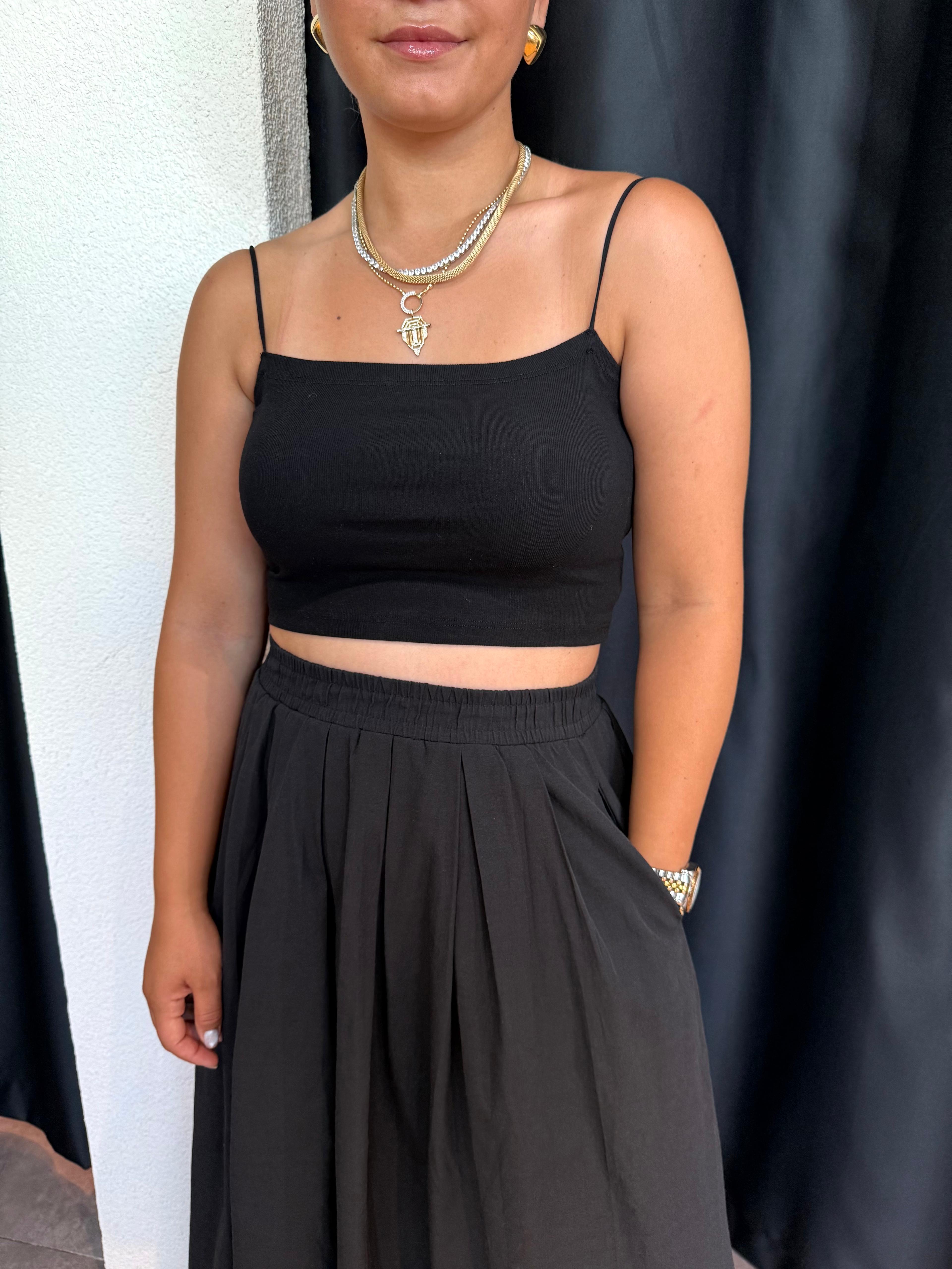 İp Askılı Crop