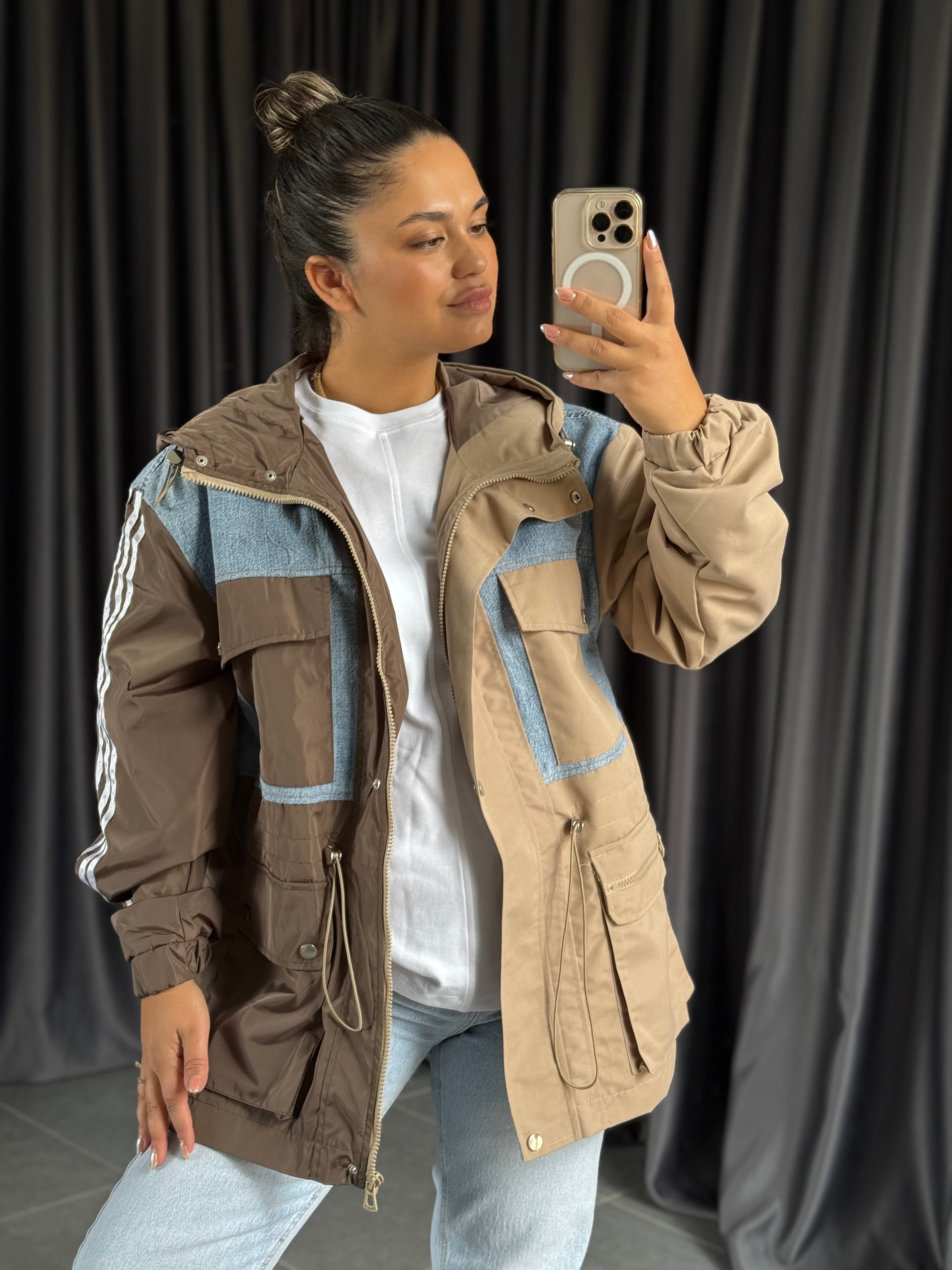 Twst Model Denim Detaylı Mont 