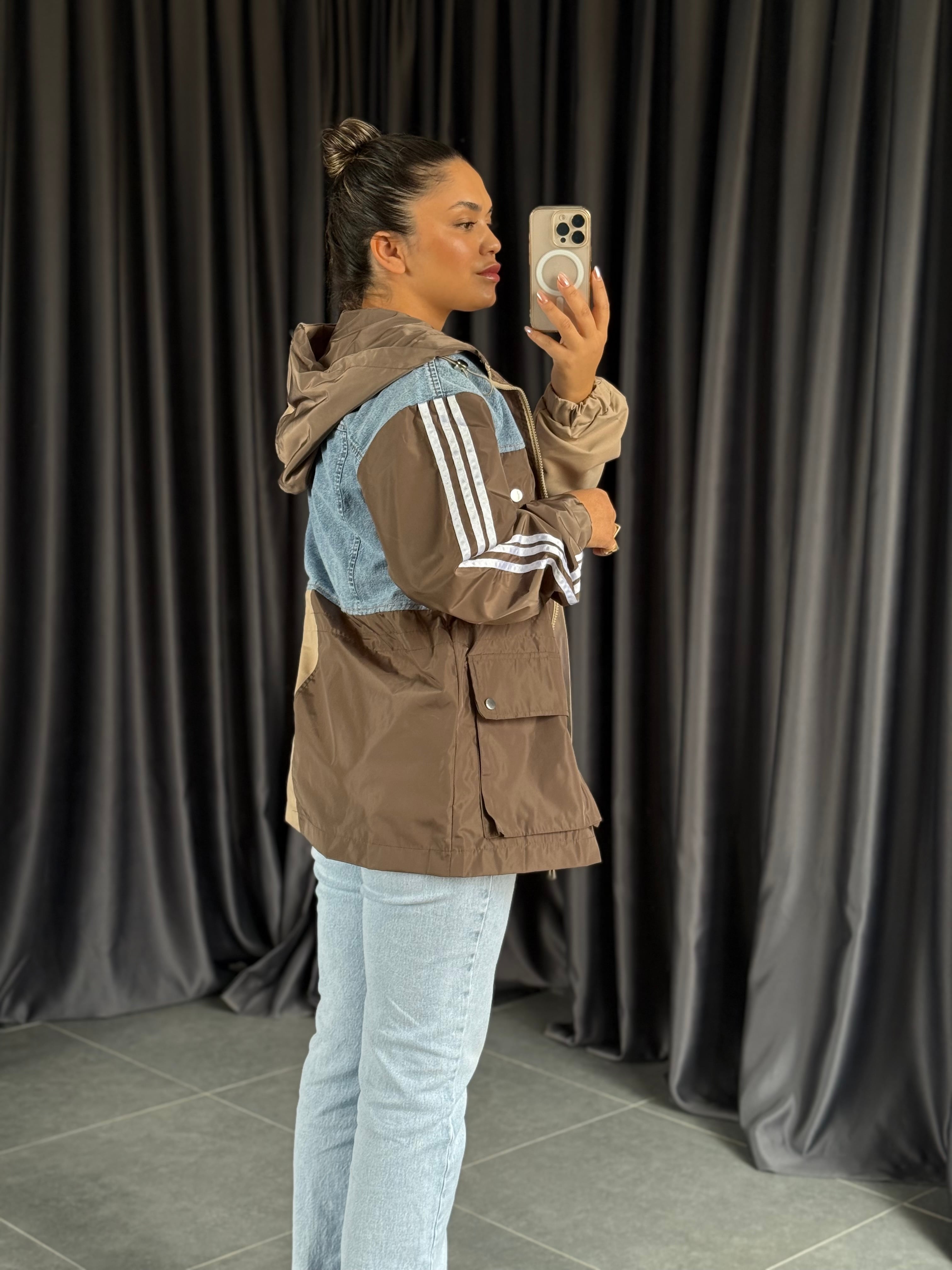 Twst Model Denim Detaylı Mont 