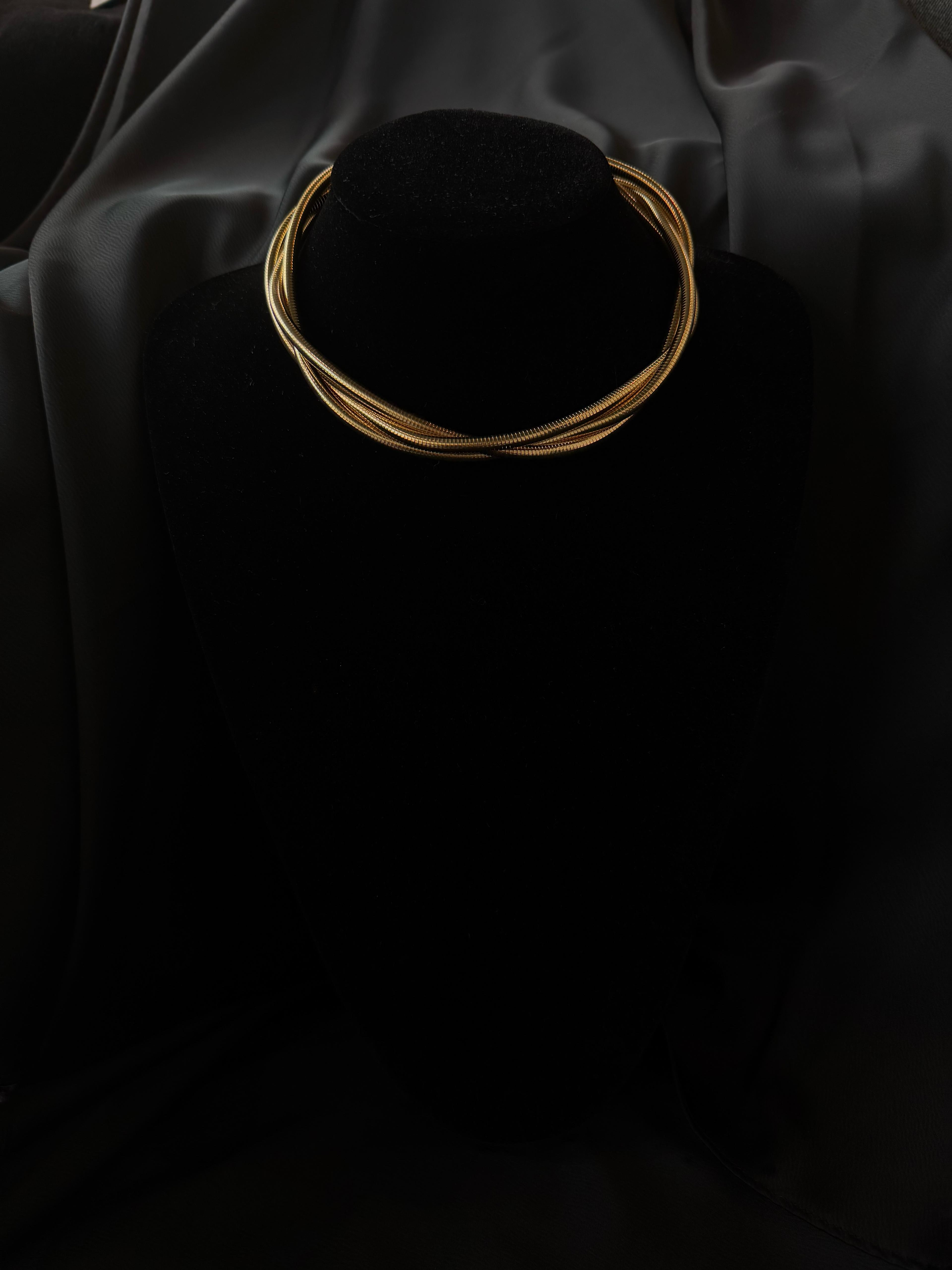 Özel seri 3'Lü Sarmal Tasarım Choker Kolye