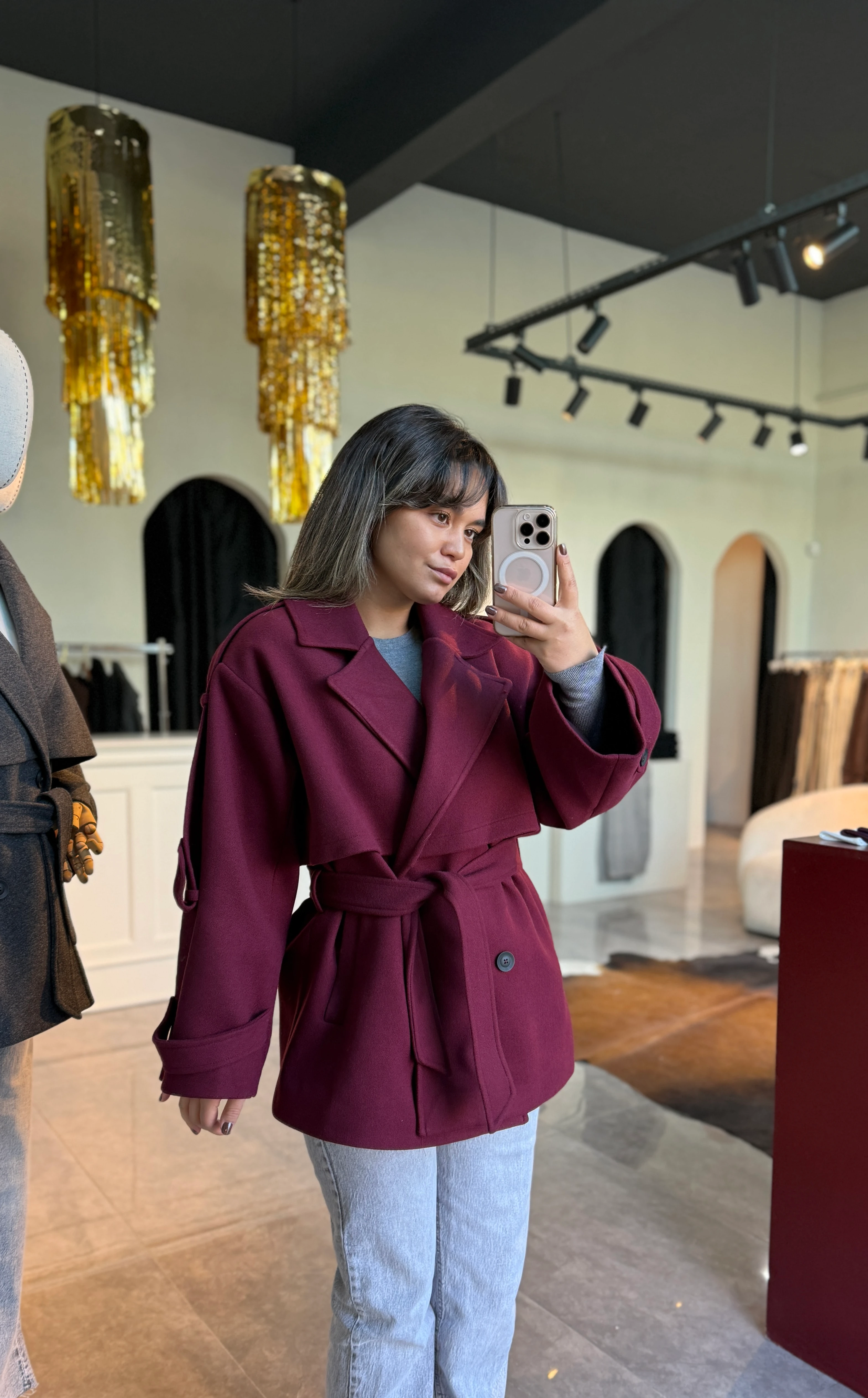 Kuşaklı Premium Kaşe - Bordo