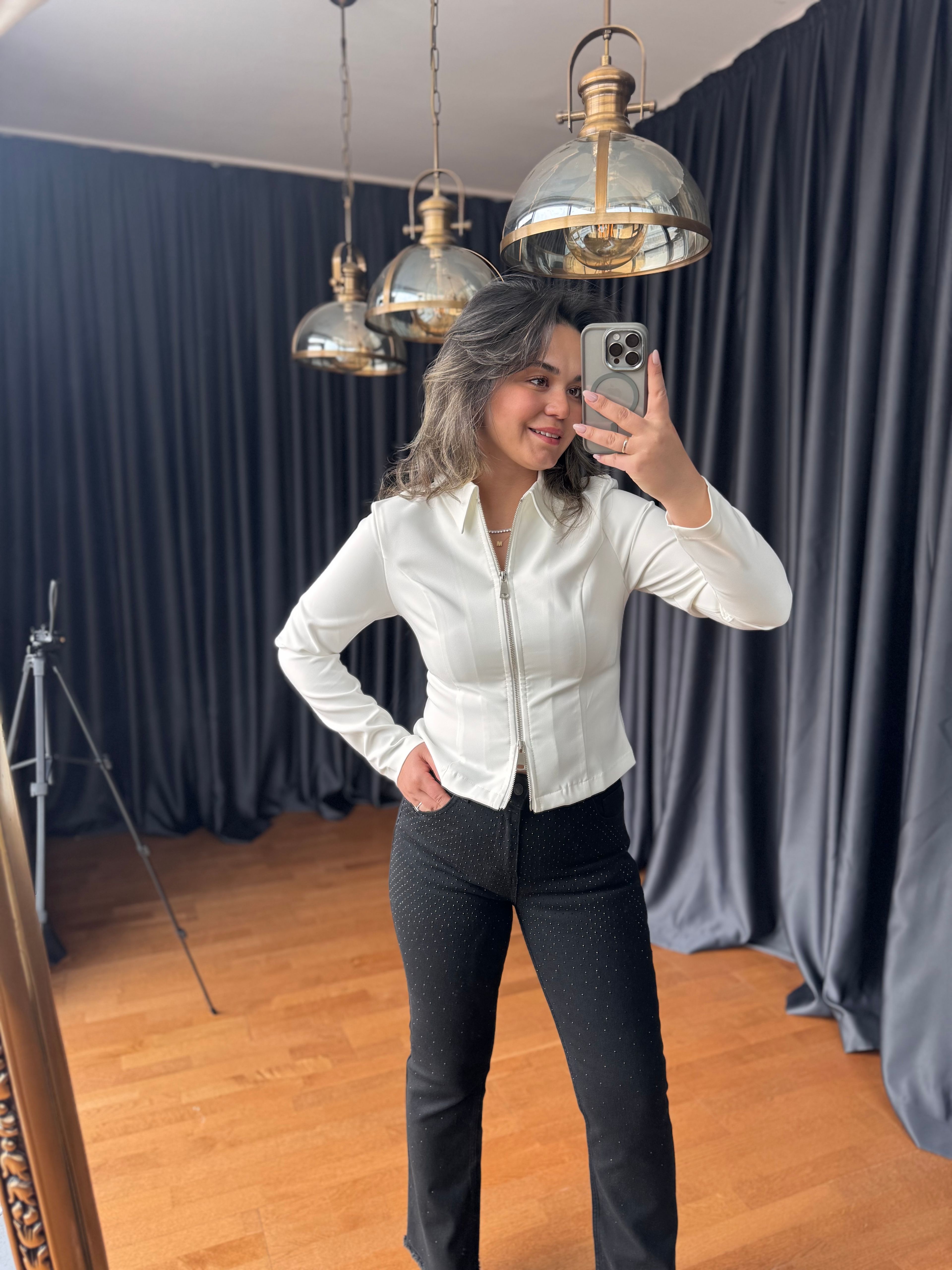 Siyah Taşlı Jean 